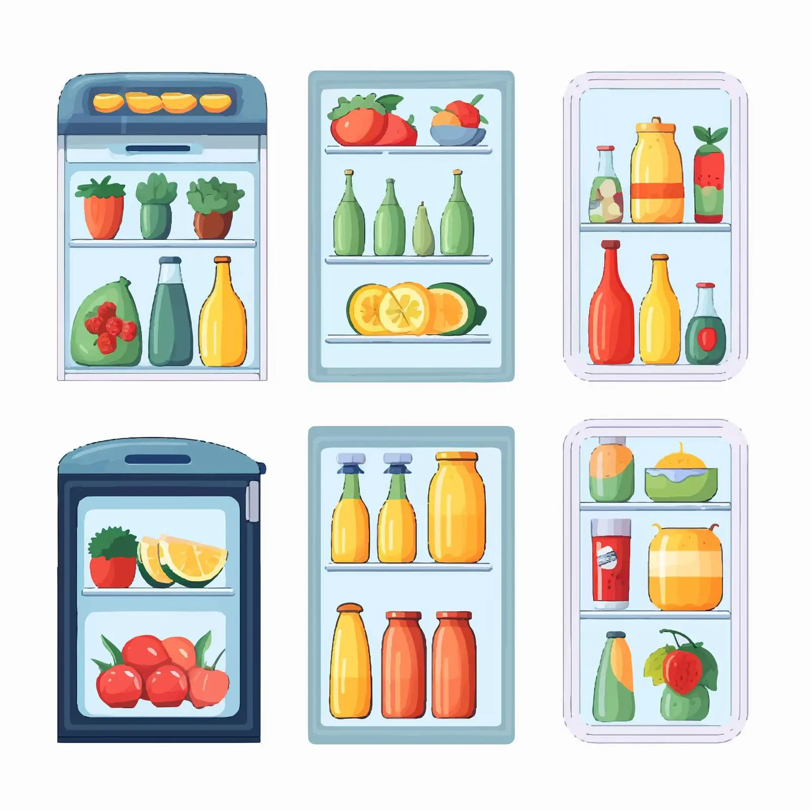 Isolated Vector Refrigerator Illustration on White Background — free download from Dotvec
