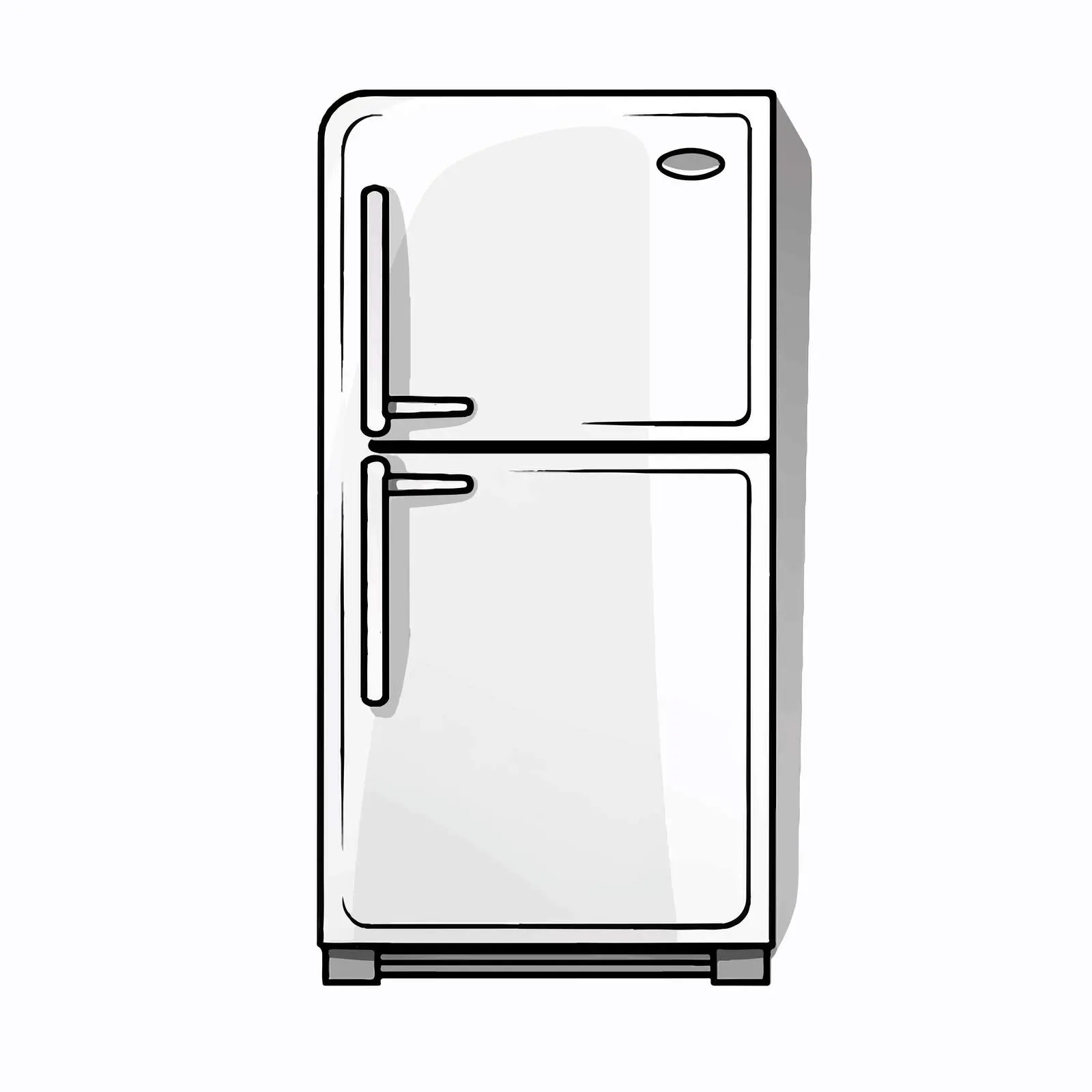 Outline Vector Illustration of a Refrigerator — free download from Dotvec
