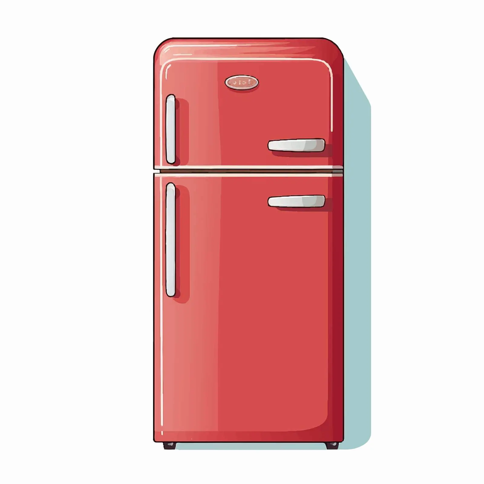 Colorful Cartoon Refrigerator Vector Illustration — free download from Dotvec