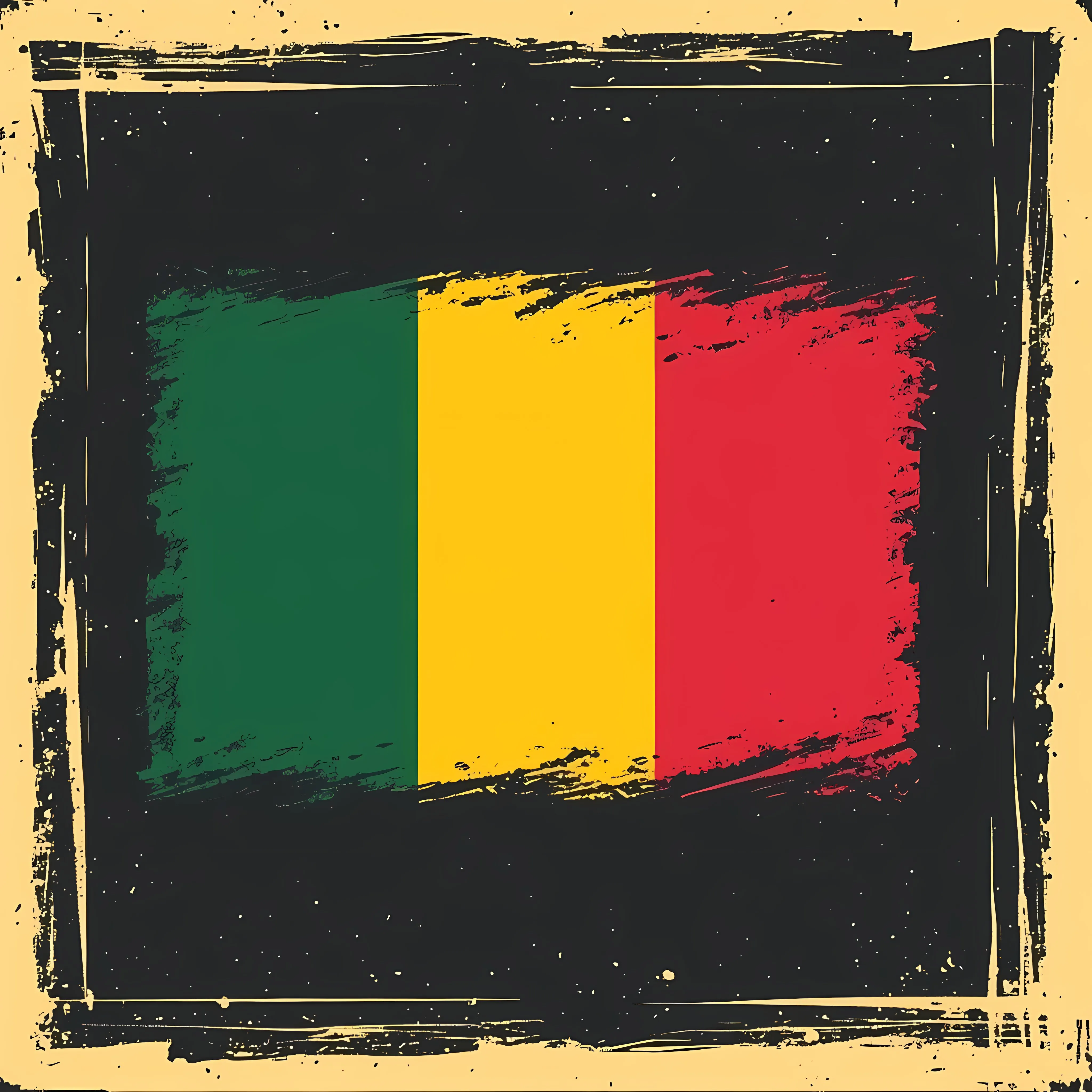 Reggae Flag Label Flat Vector Illustration – free caribbean image from Dotvec