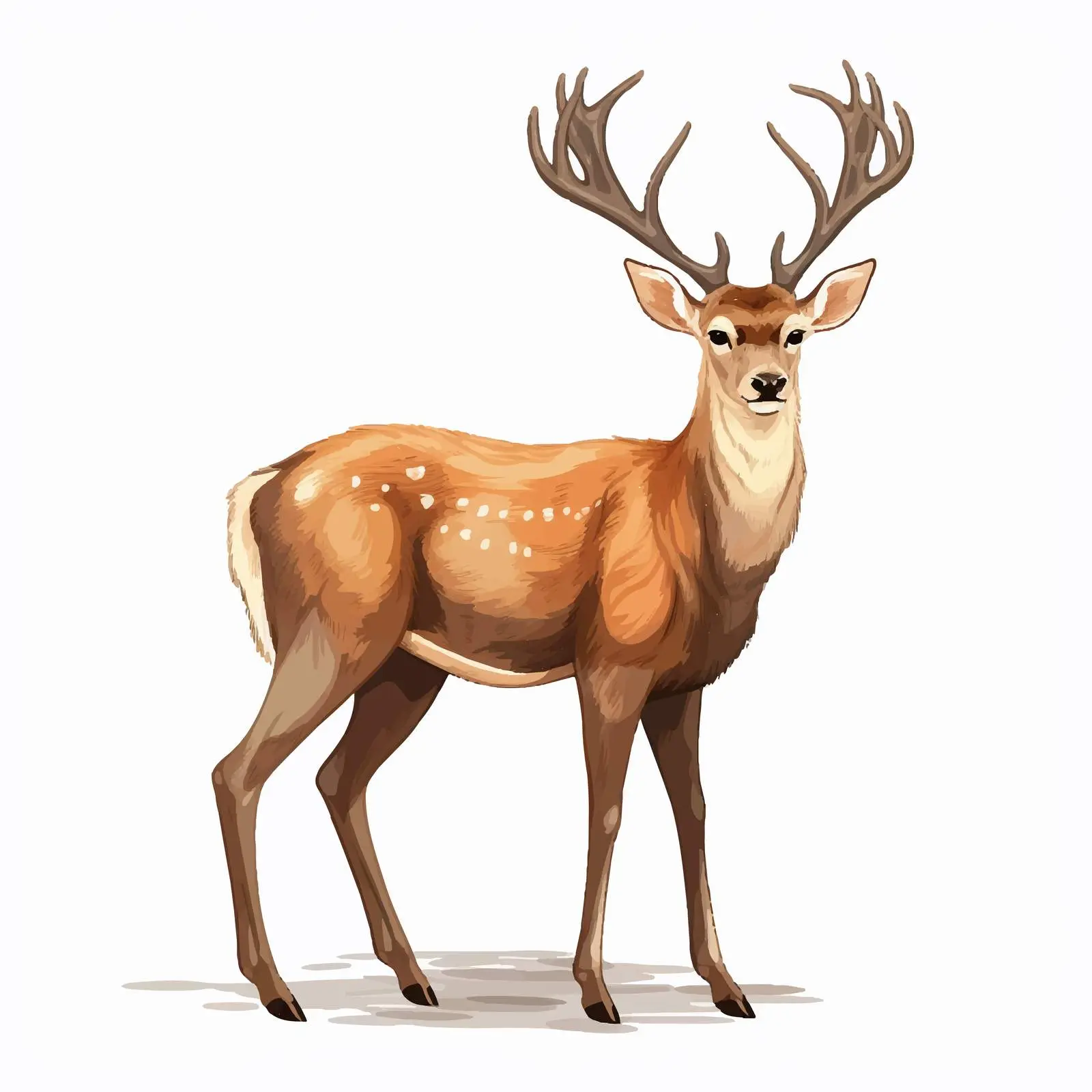 Reindeer Vector Illustration on White Background — free download from Dotvec