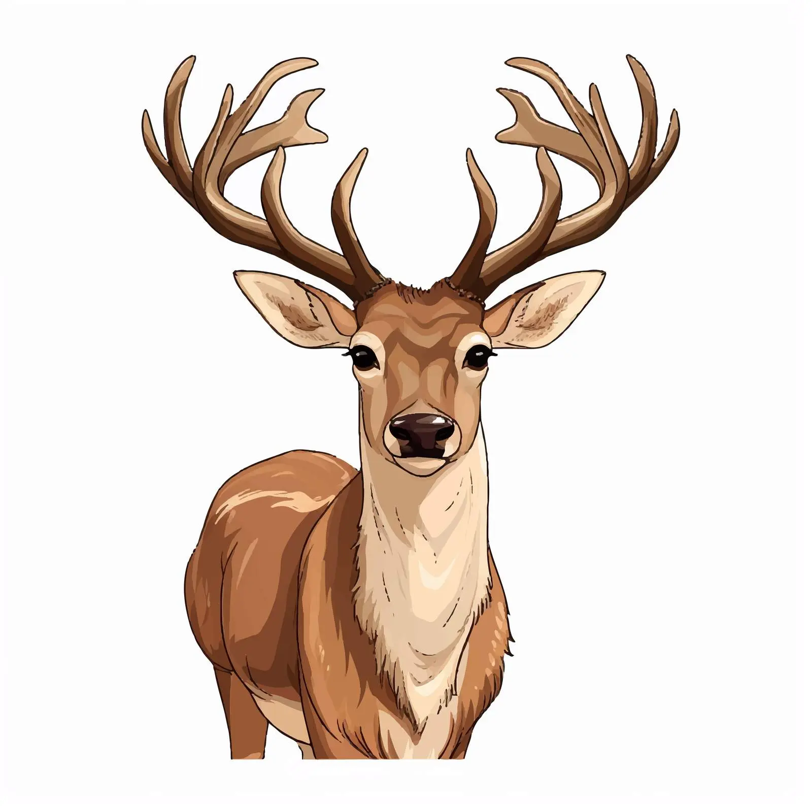 Isolated Reindeer Vector Illustration on White Background — free download from Dotvec