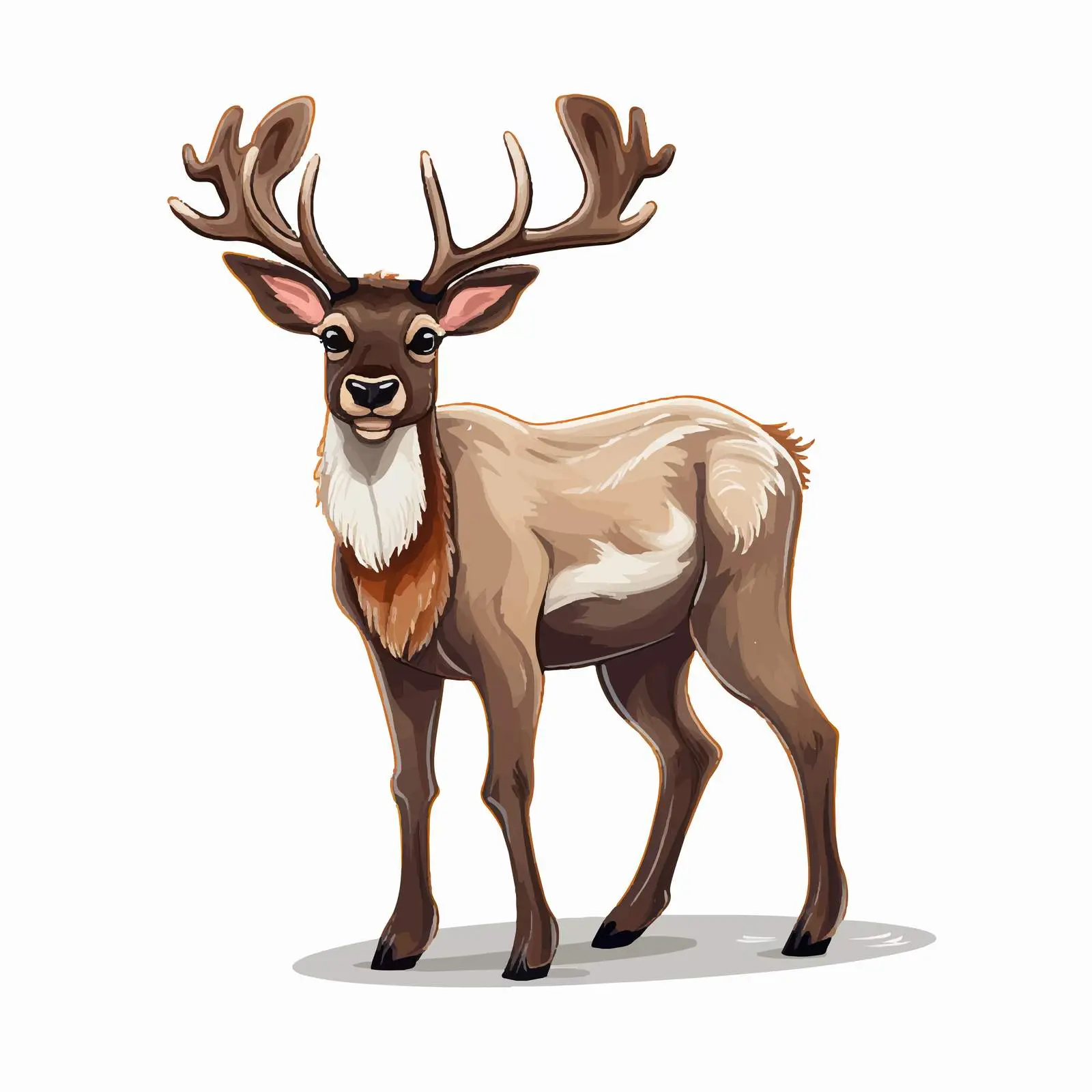 Isolated Reindeer Vector Illustration on White Background — free download from Dotvec
