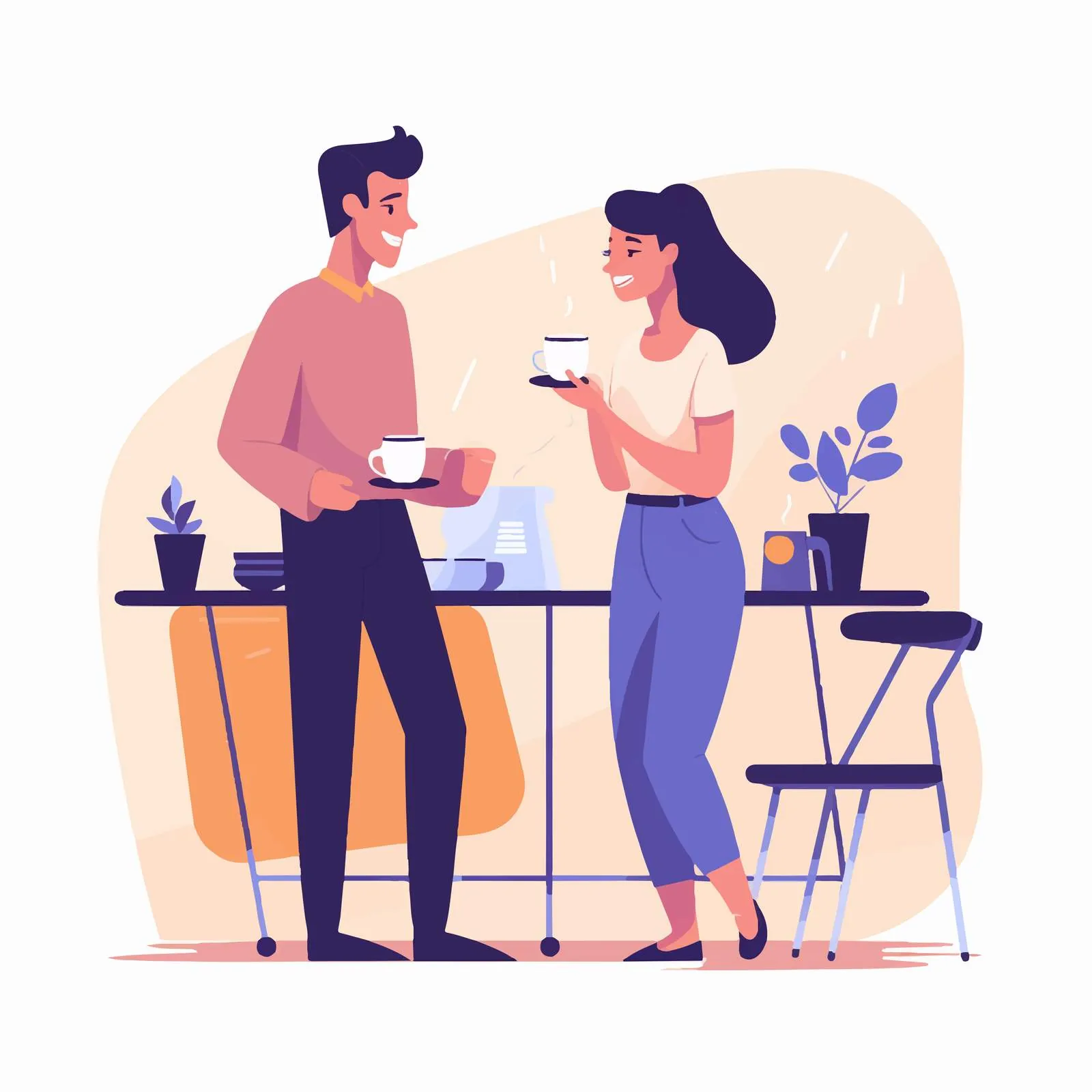 Workplace Flirting During Coffee Break — free download from Dotvec