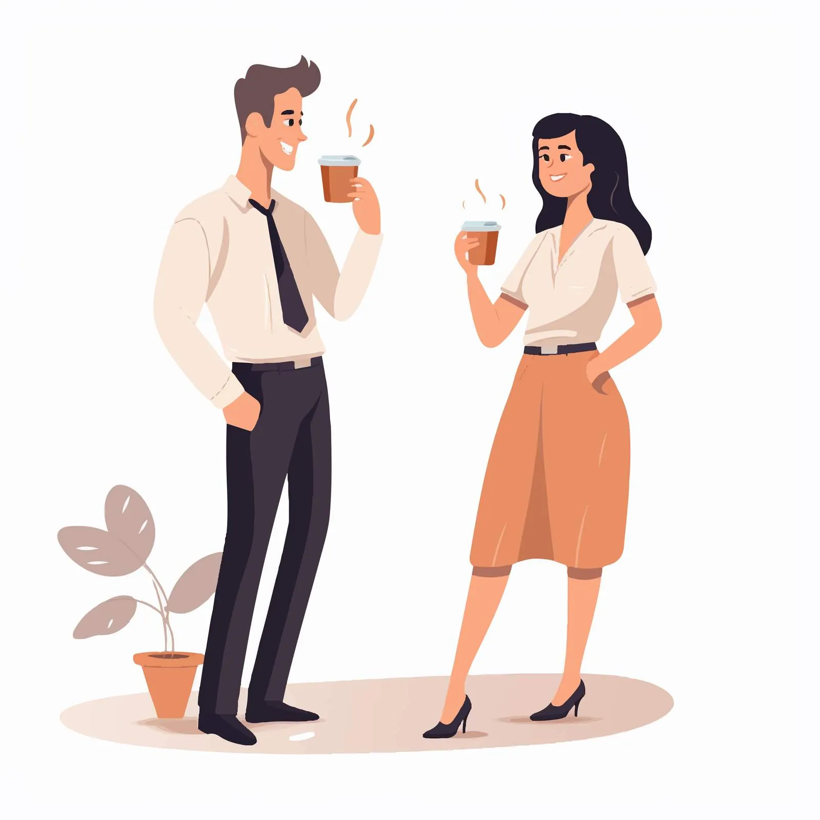 Flirting at Work During Coffee Break — free download from Dotvec