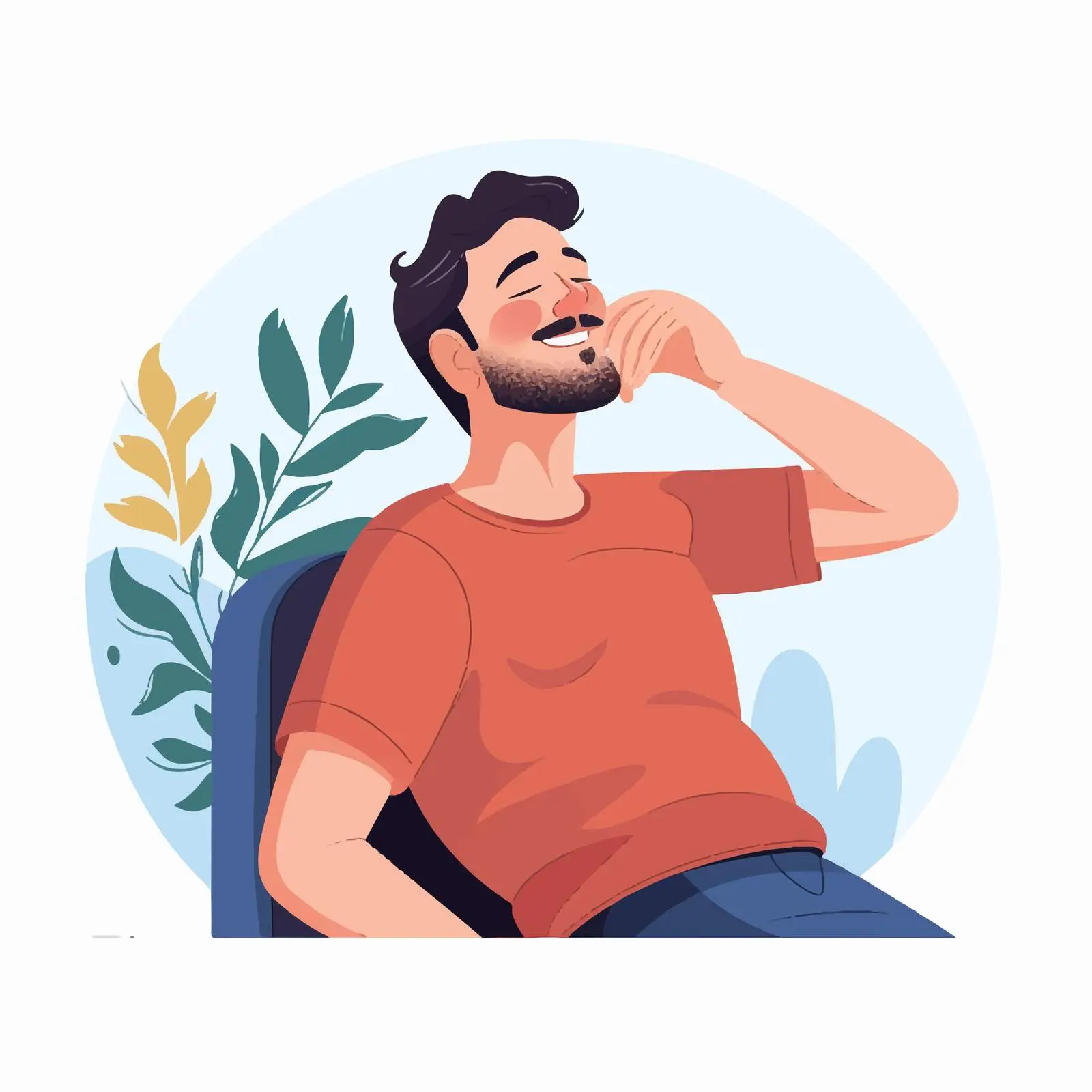 Relaxed Person Dreaming of Happiness — free download from Dotvec