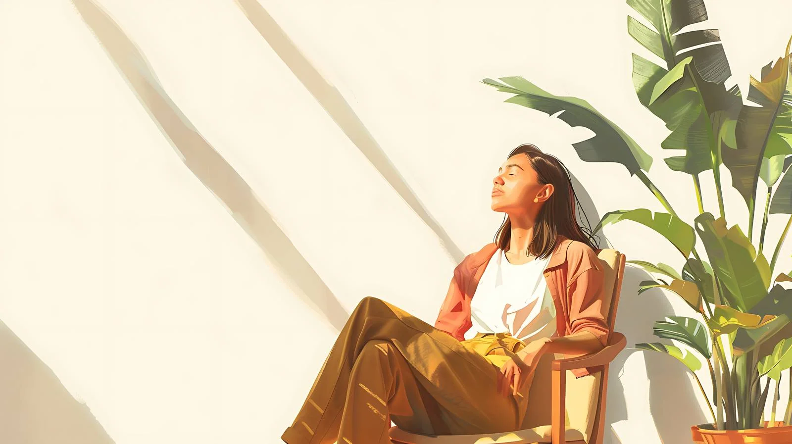 Tranquil Woman Sunbathing on Chair — free download from Dotvec