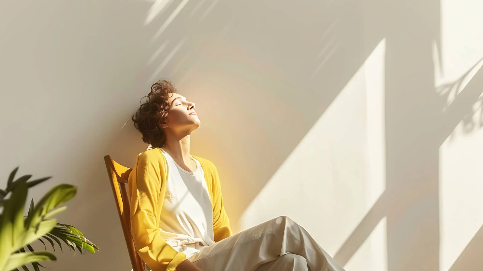 Serene Woman Soaking Sunlight — free download from Dotvec