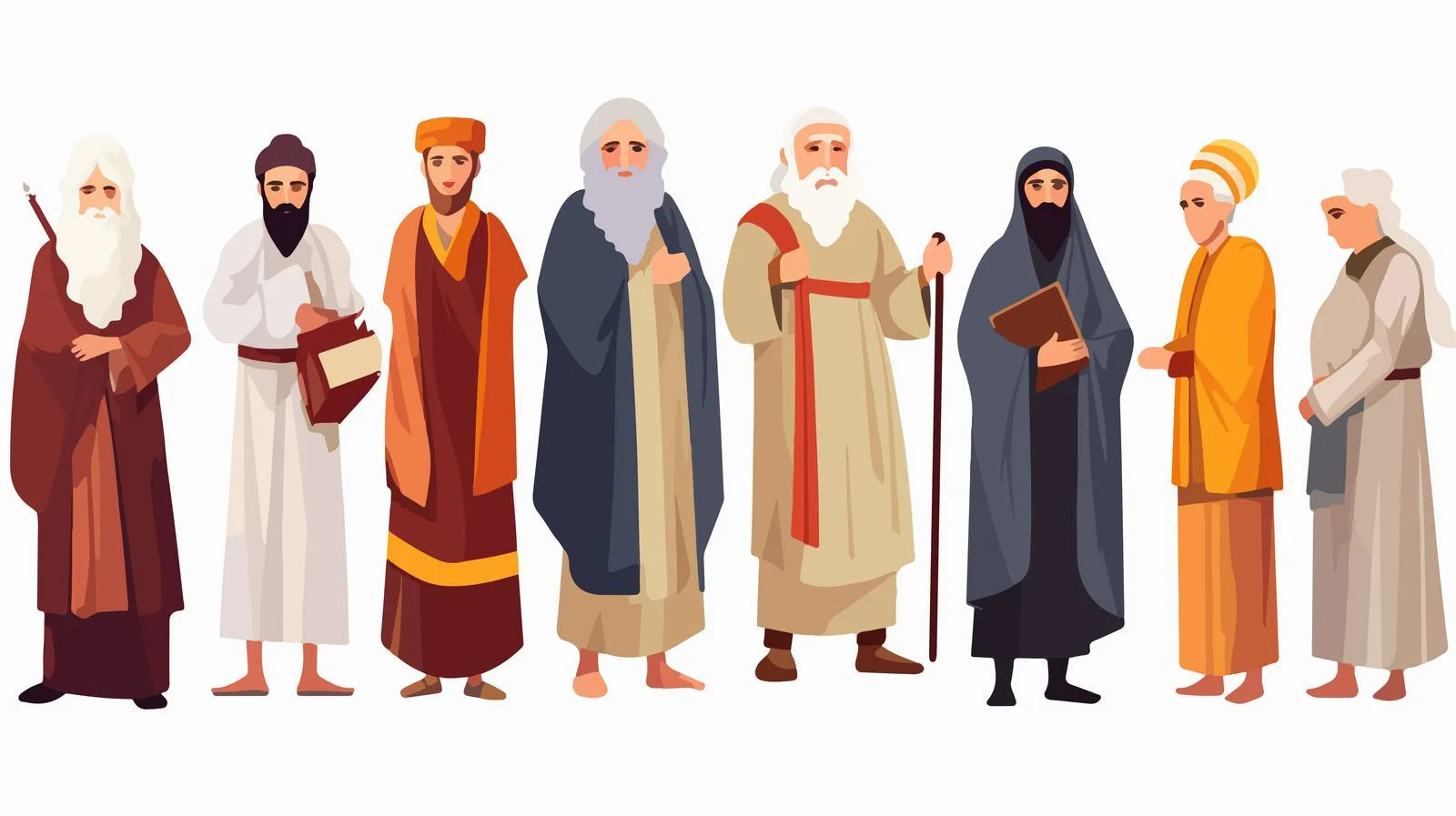Diverse Religious Figures Group Portrait — free download from Dotvec