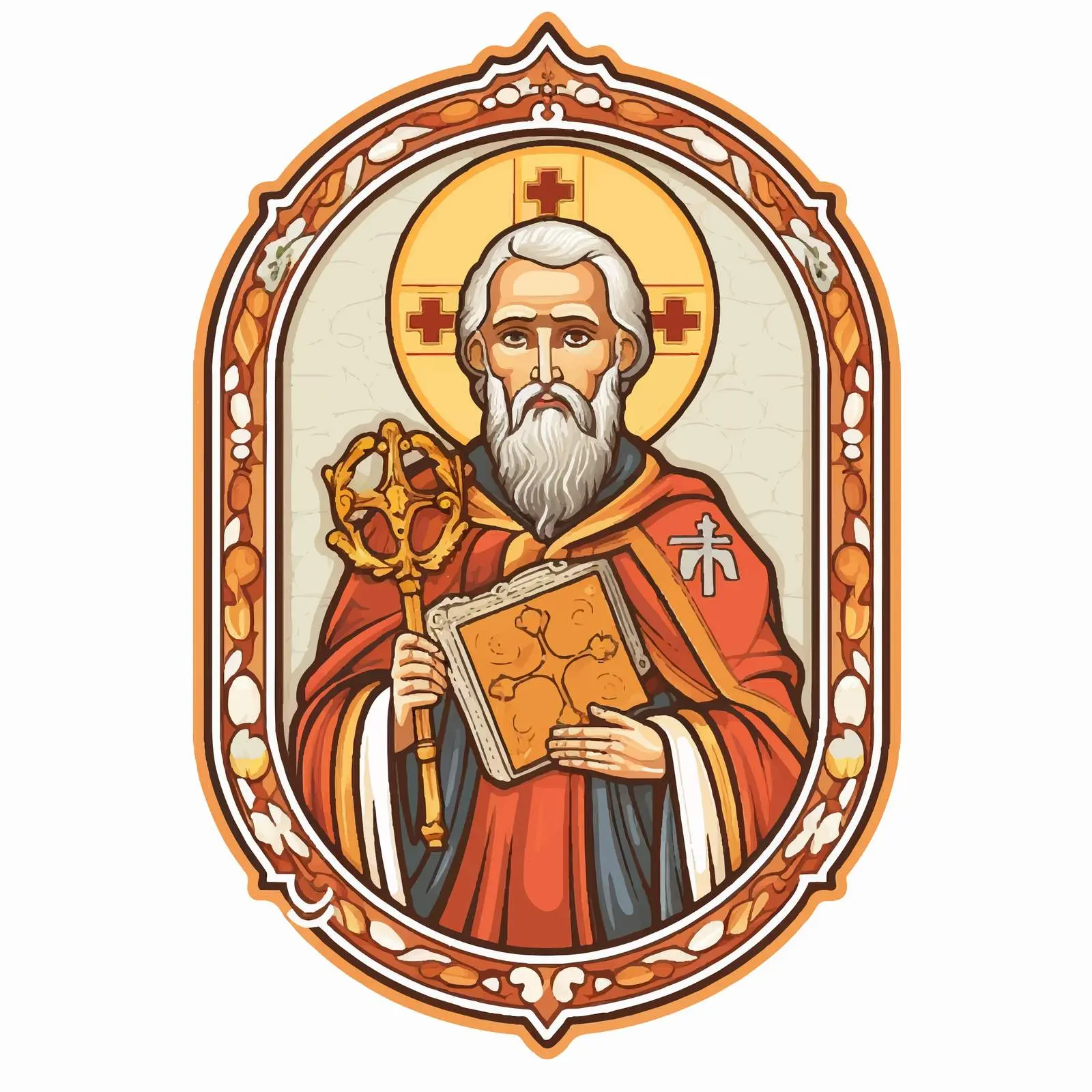 Saint Nicholas Decorative Border Vector Design – free saint nicholas of myra image from Dotvec