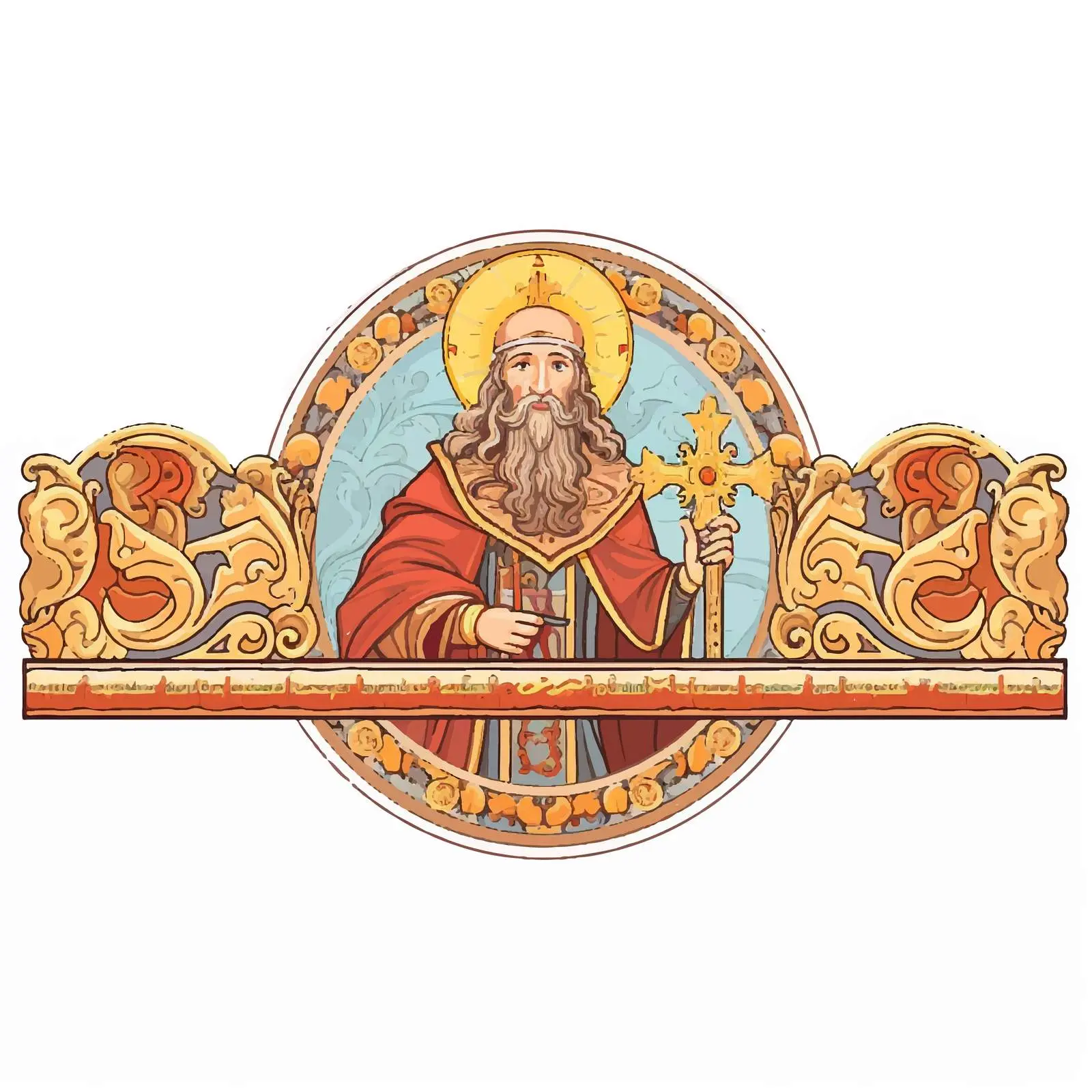 Saint Solomon Decorative Horizontal Border Vector — free download from Dotvec