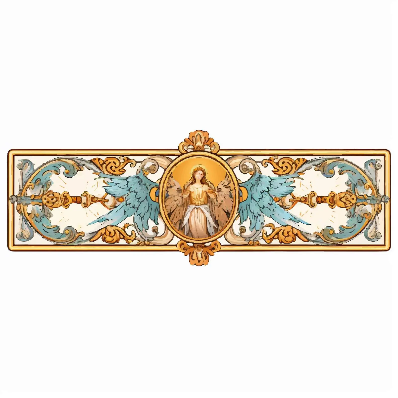 Seraphim Decorative Horizontal Border Vector Design — free download from Dotvec