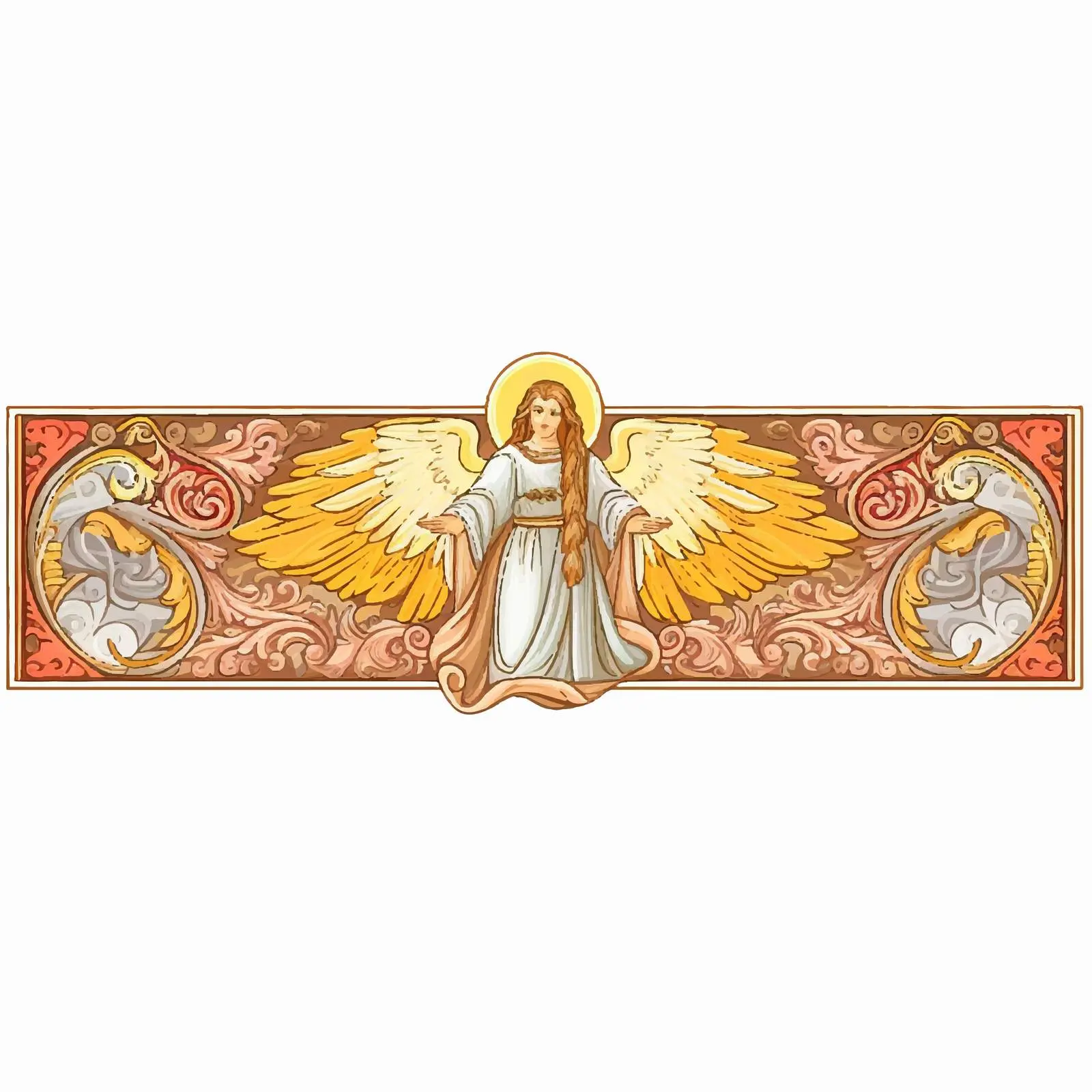 Seraphim Decorative Horizontal Border Vector Illustration — free download from Dotvec