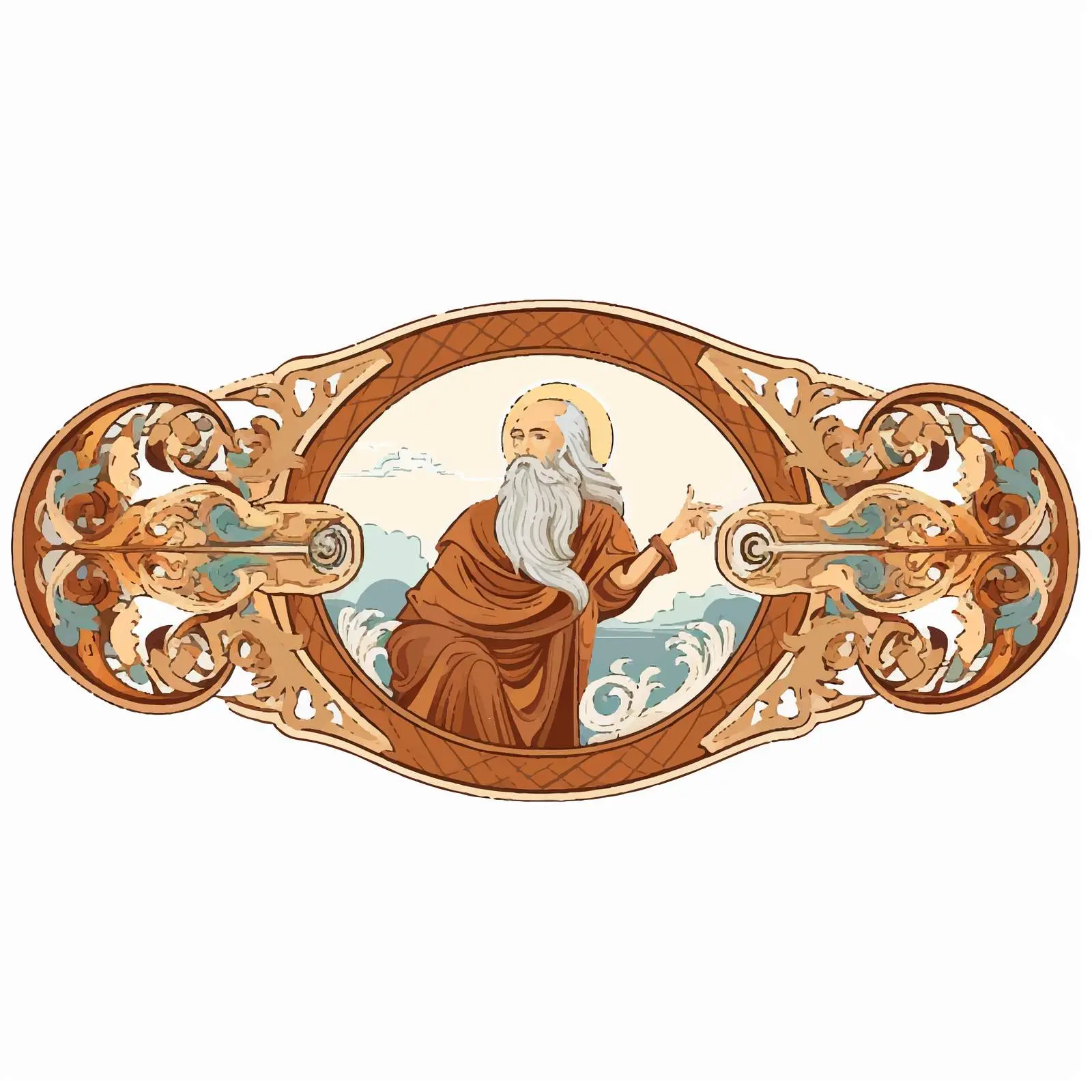 Simeon the God Decorative Horizontal Border Vector — free download from Dotvec
