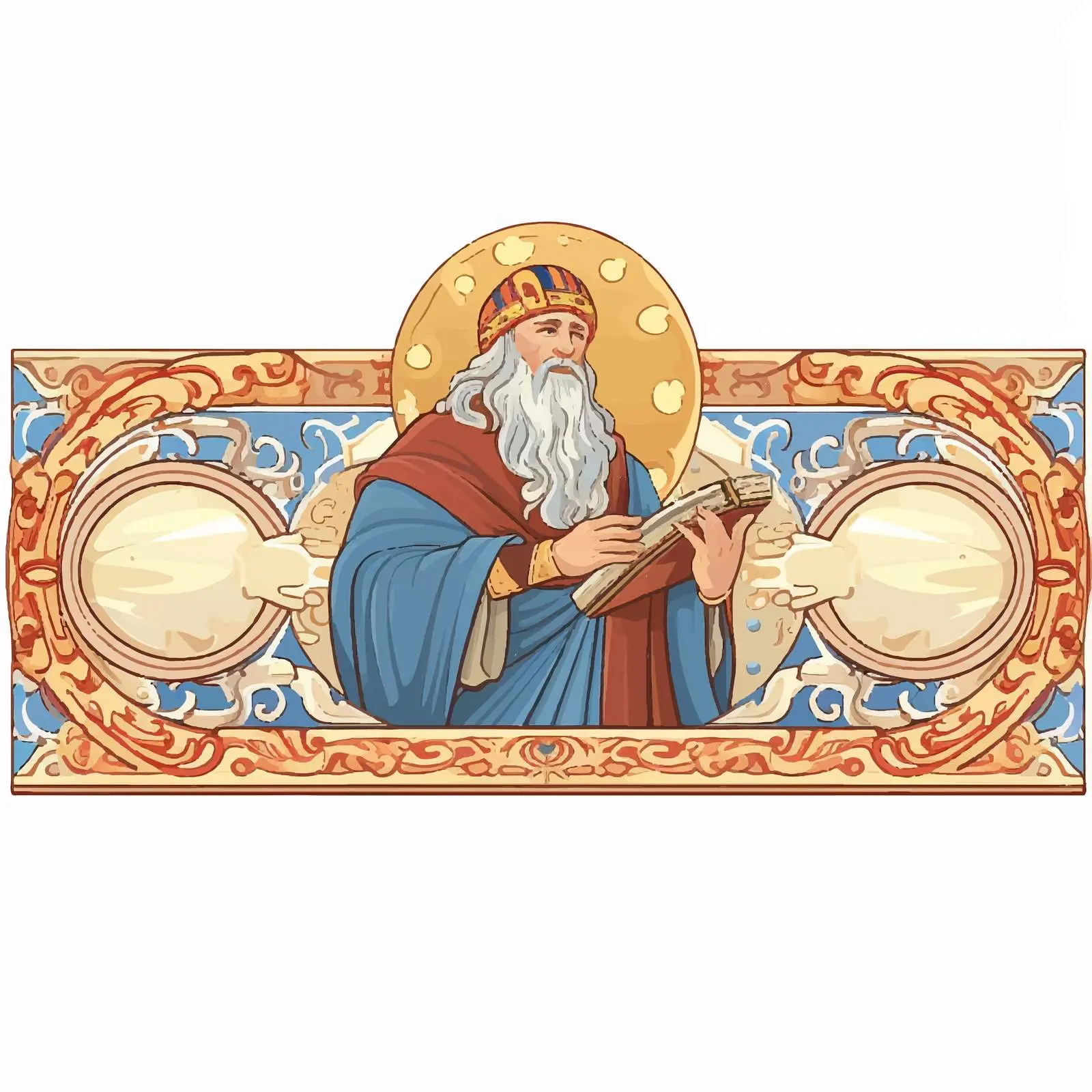 Religious Decorative Border with Simeon the God — free download from Dotvec