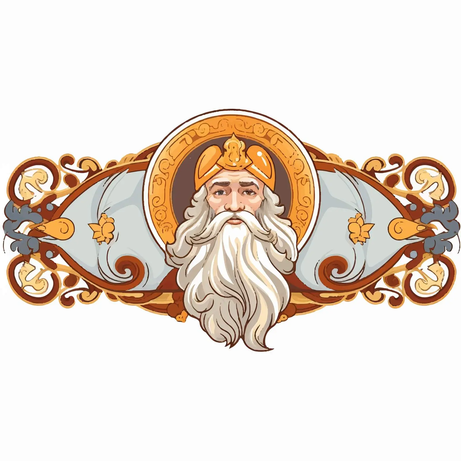 Simeon the God Decorative Horizontal Border Vector — free download from Dotvec