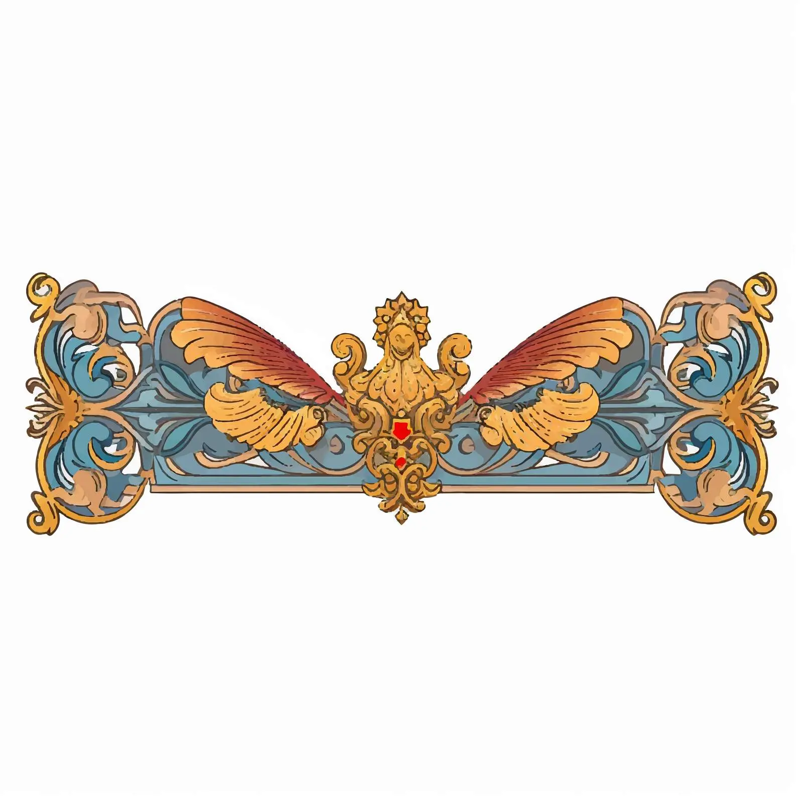 Seraphim Decorative Horizontal Border Vector — free download from Dotvec