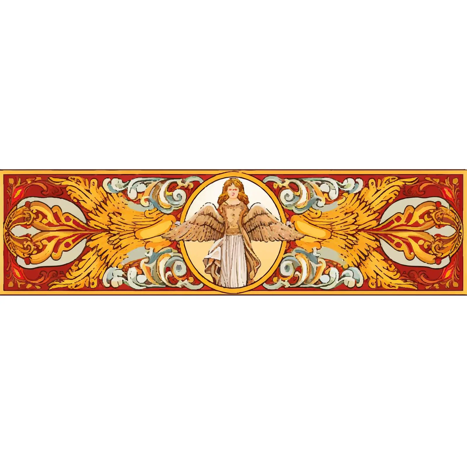 Seraphim Religious Horizontal Border Illustration — free download from Dotvec