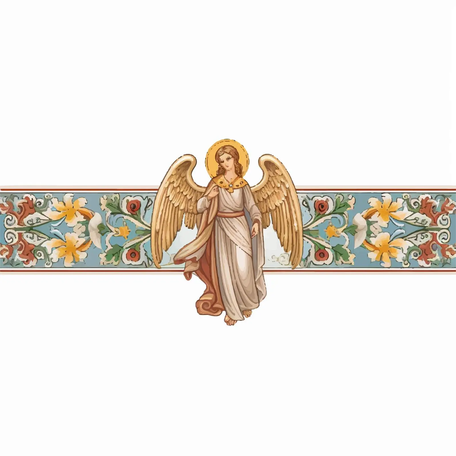 Seraphim Religious Horizontal Border Illustration — free download from Dotvec