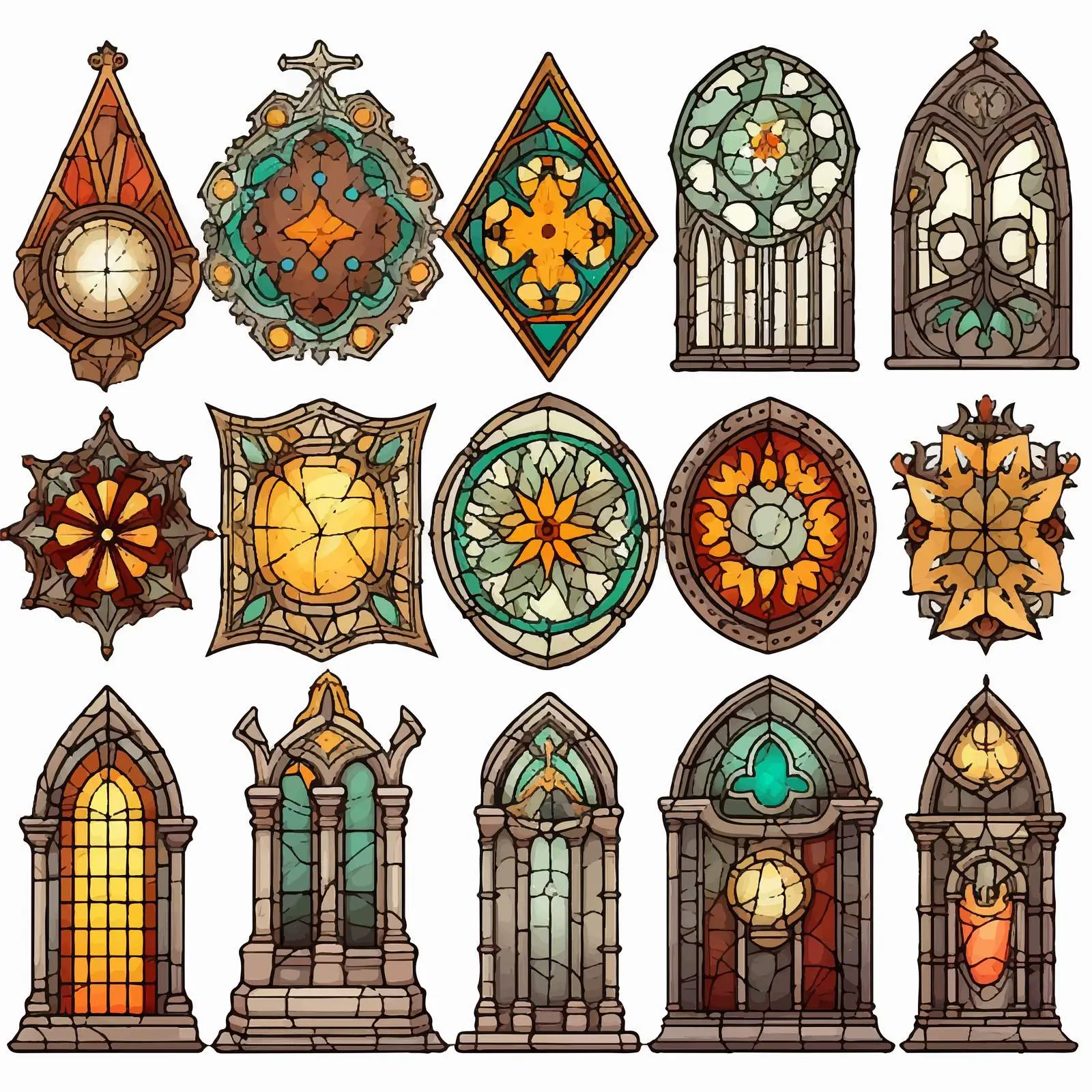 Medieval Religious Vintage Scrapbook Embellishments — free download from Dotvec