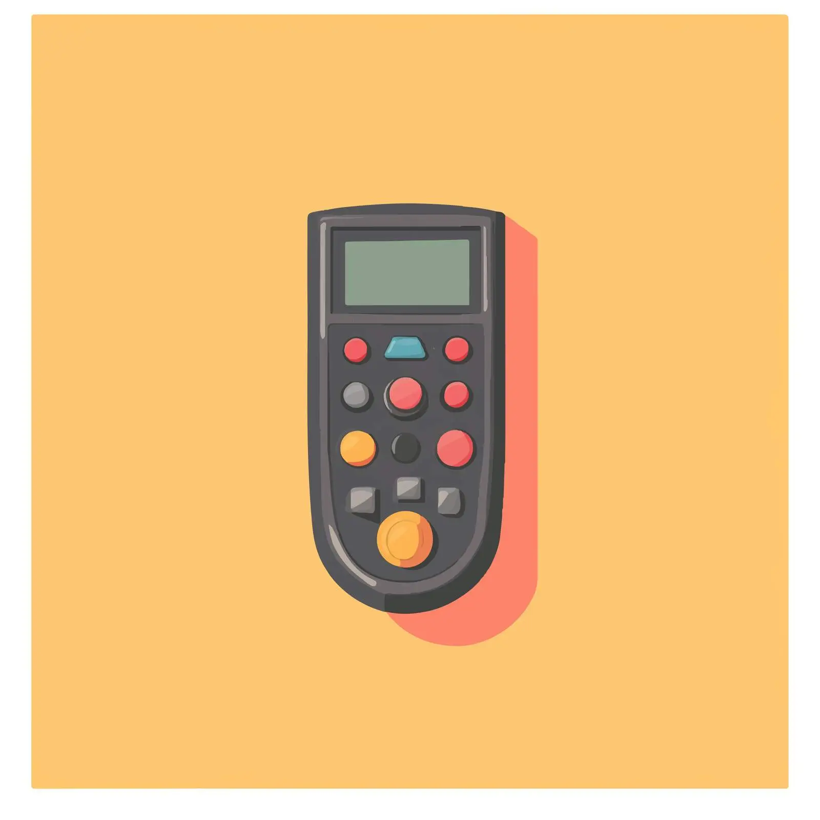 Remote Flat Vector Illustration Inside a Frame — free download from Dotvec