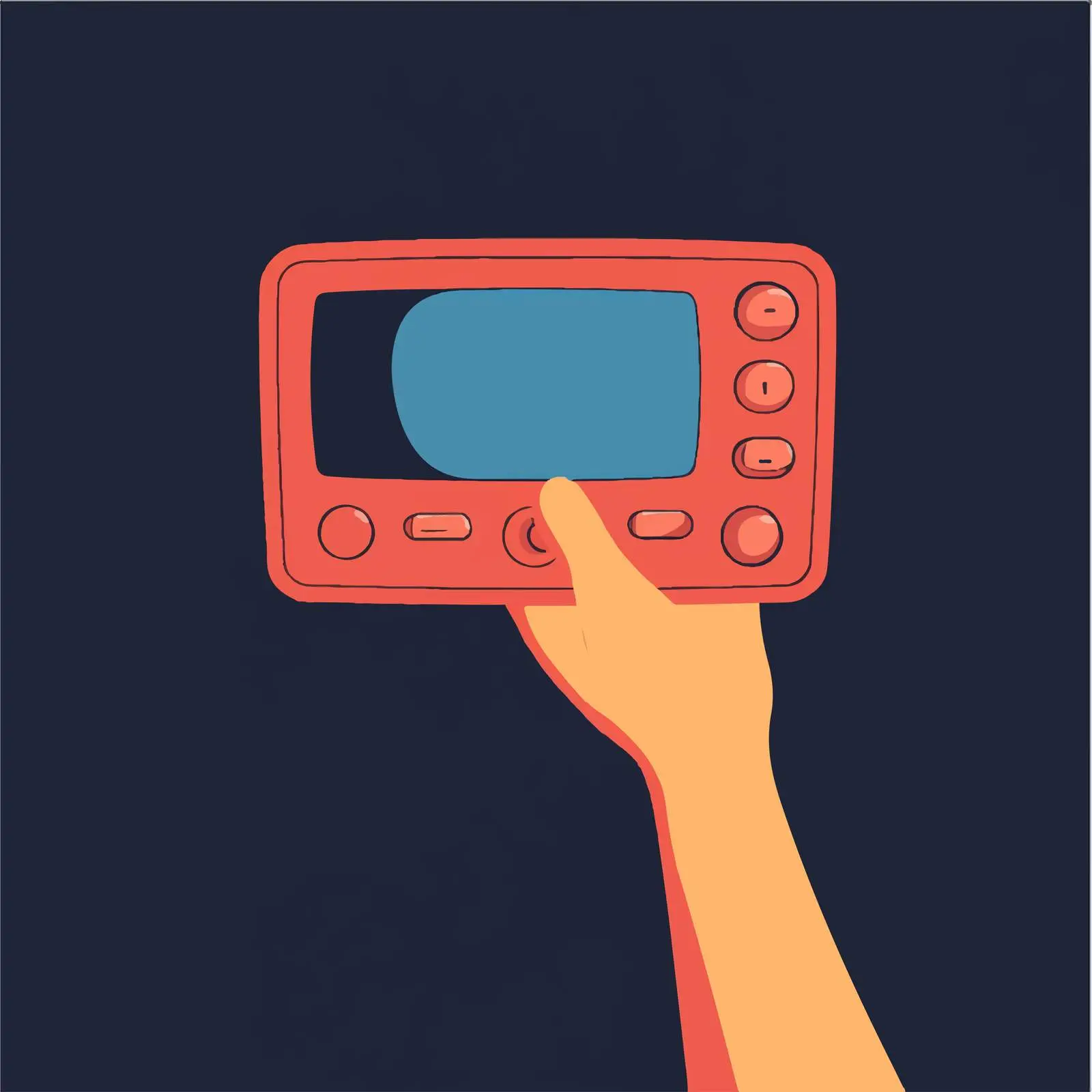 Minimalist Remote Flat Vector Illustration — free download from Dotvec