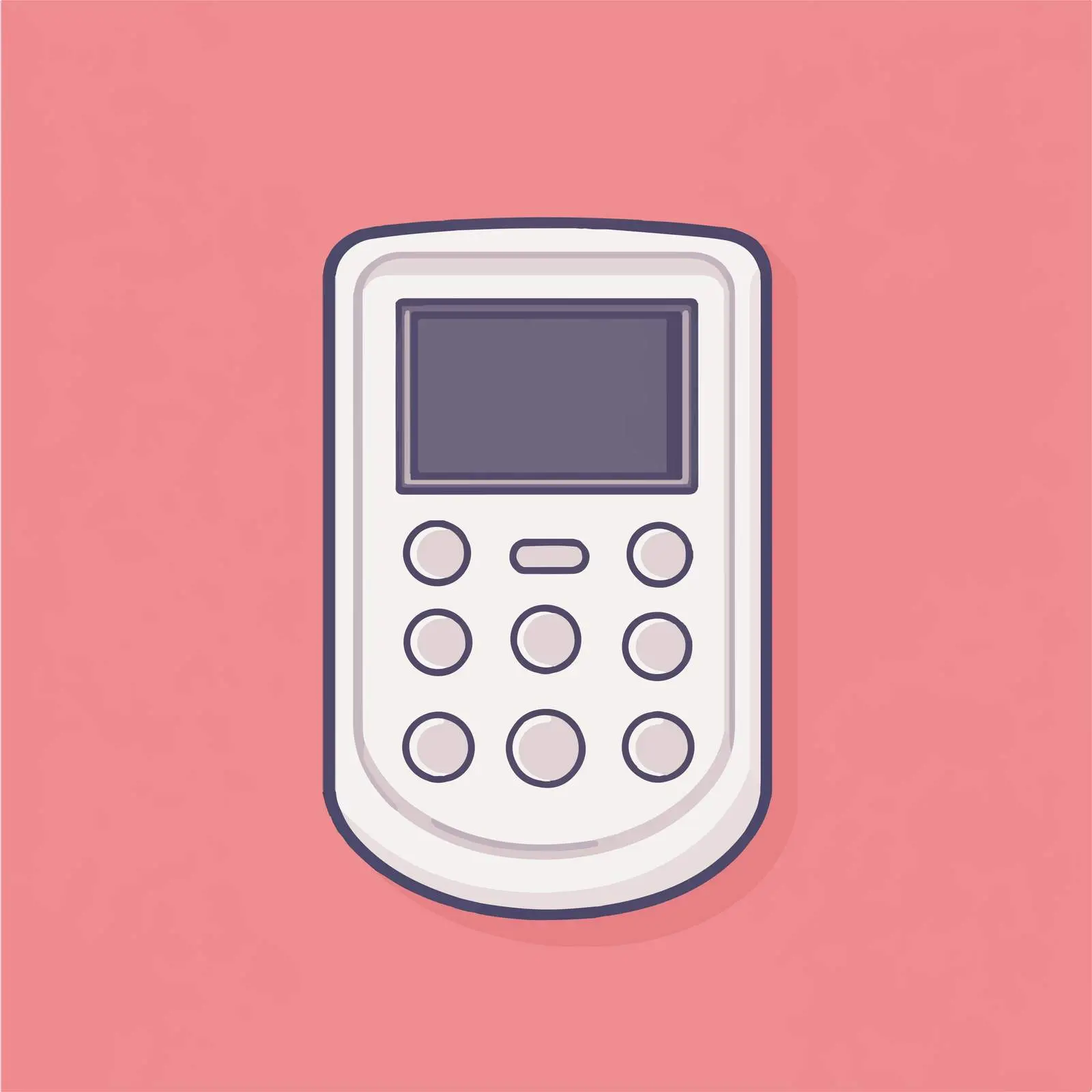 Minimal Remote Flat Vector Illustration in Frame — free download from Dotvec