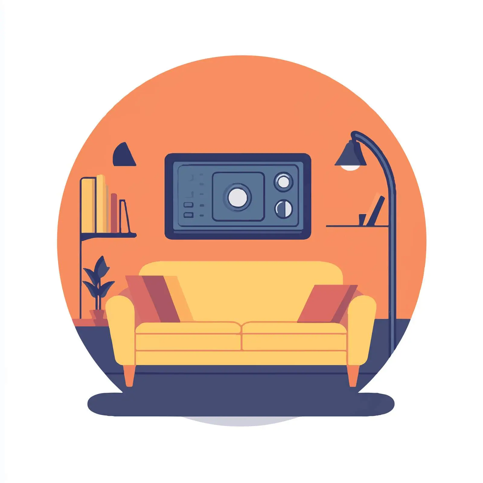 Minimalist Remote Vector Illustration in Frame — free download from Dotvec