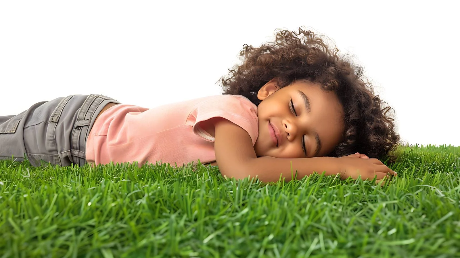 Captivating Young Child Relaxes Outdoors – free verdant image from Dotvec
