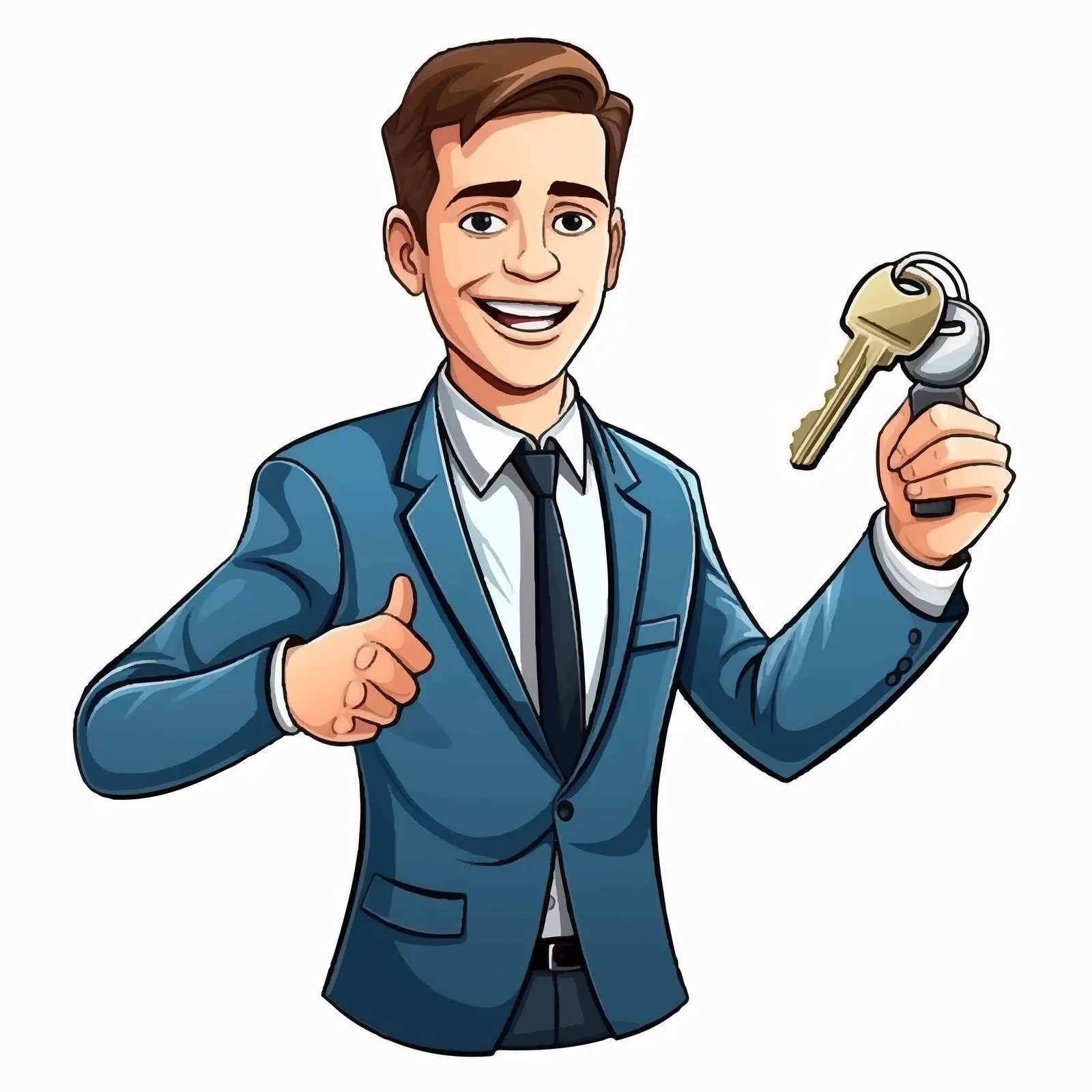 Cartoon Car Rental Service Vector Illustration – free communications image from Dotvec