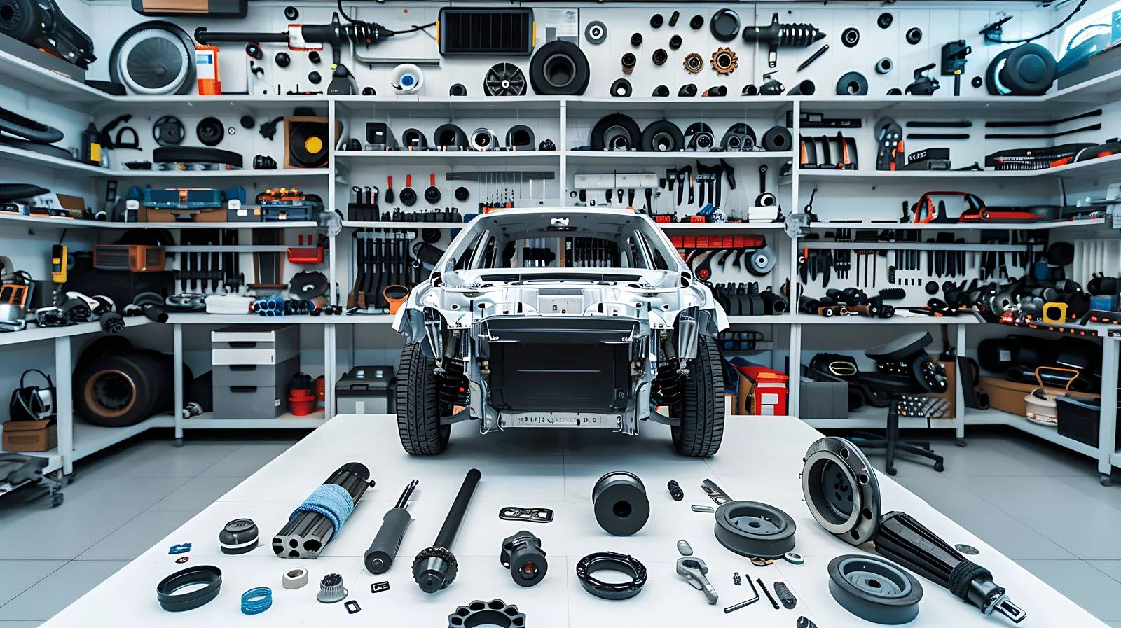 Professional Replacing Spare Parts in Disassembled Vehicle — free download from Dotvec