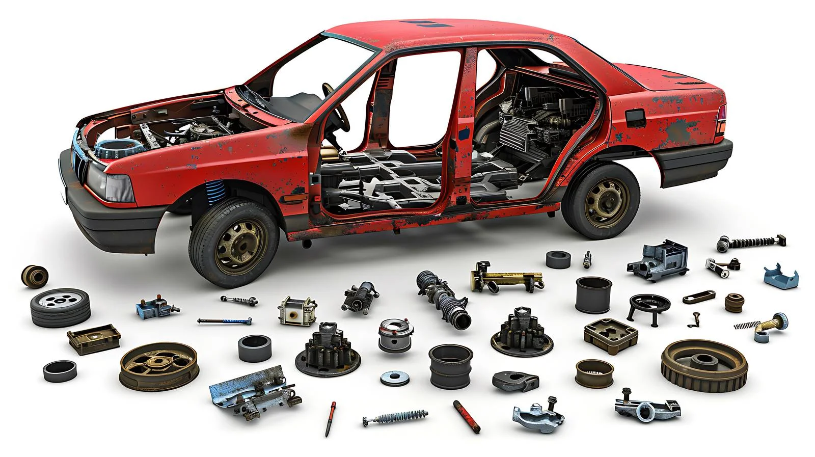 Car Assembly Spare Parts Replacement — free download from Dotvec
