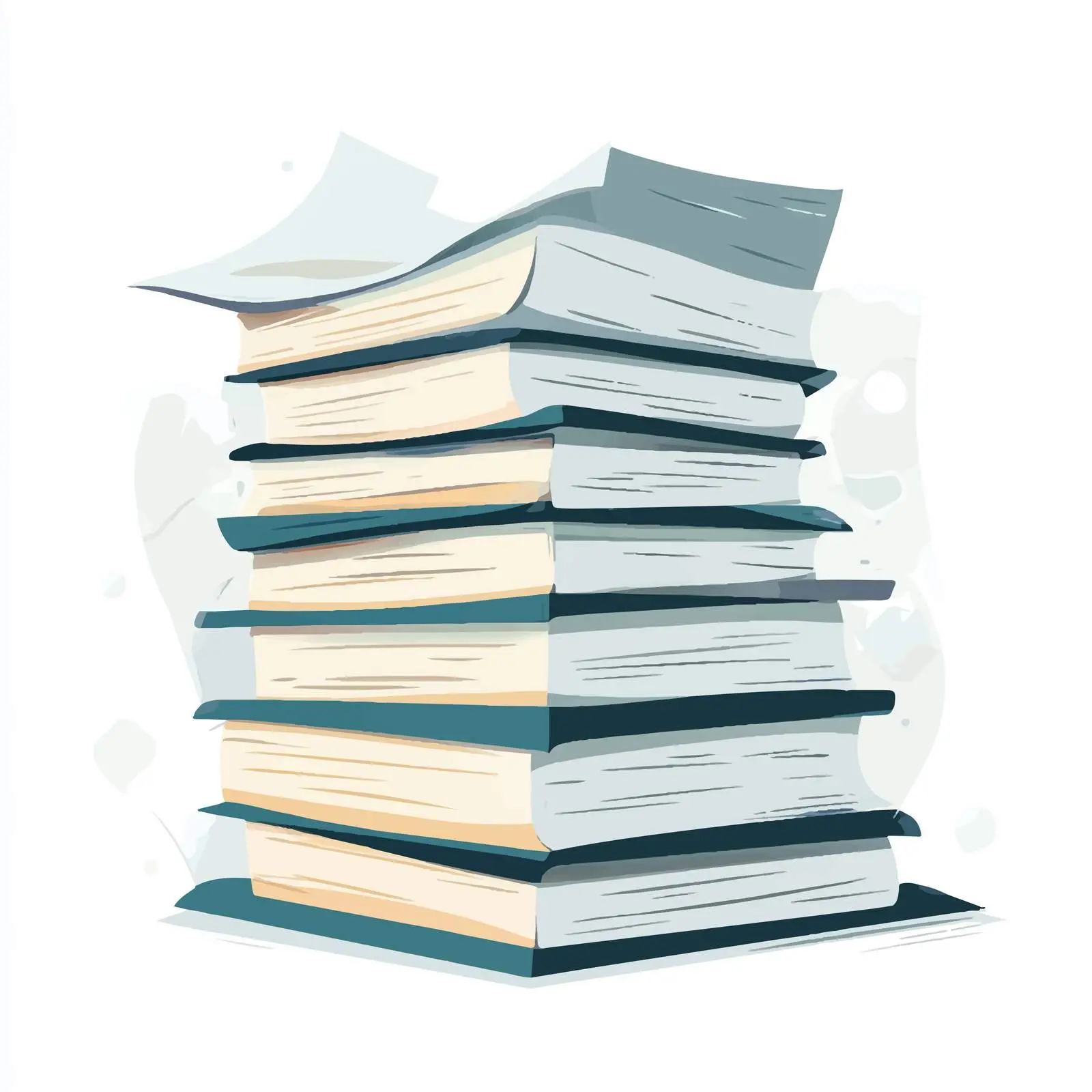 Cartoon Vector Stack of Hand-Drawn Reports — free download from Dotvec