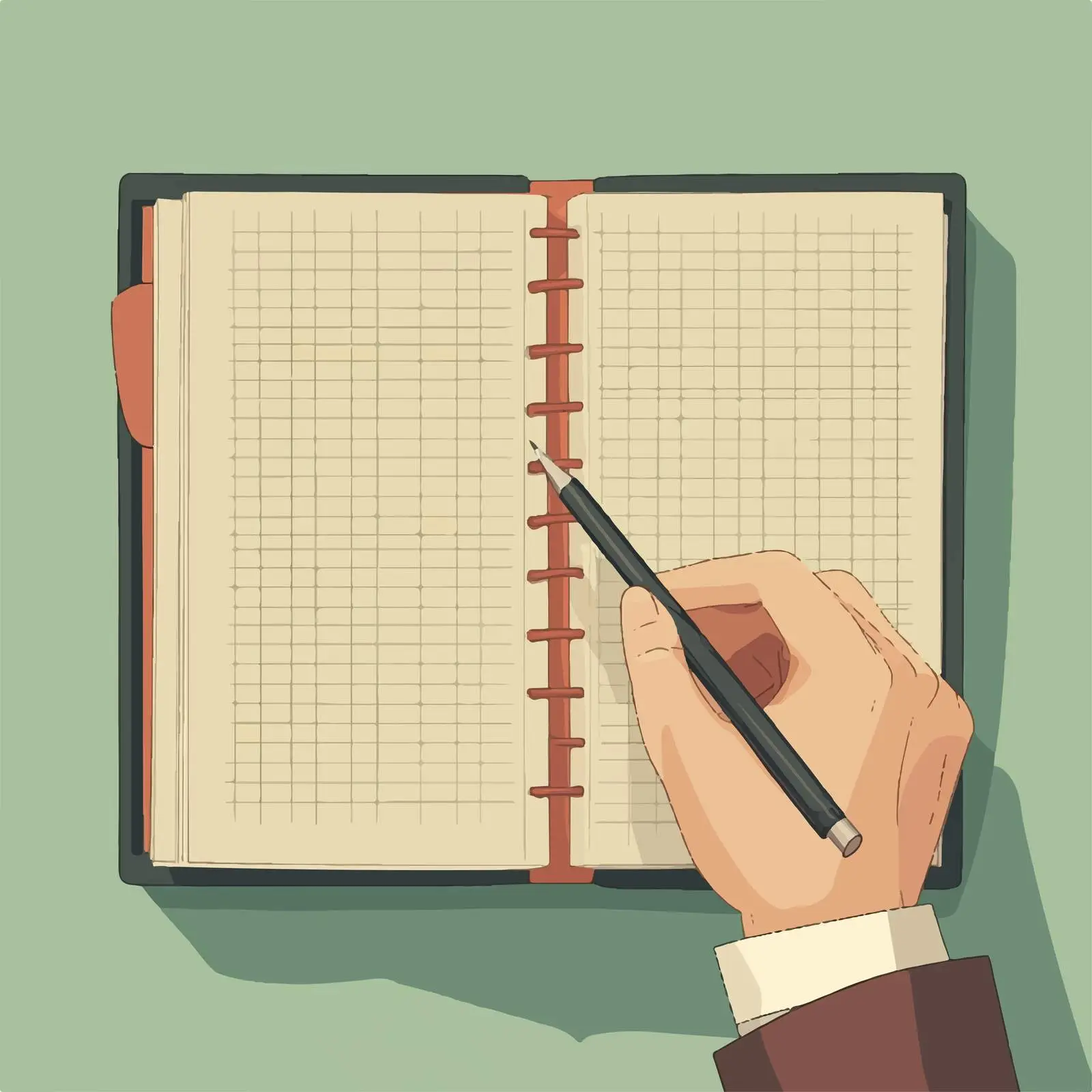 Flat Vector Illustration of a Reporter Notebook — free download from Dotvec