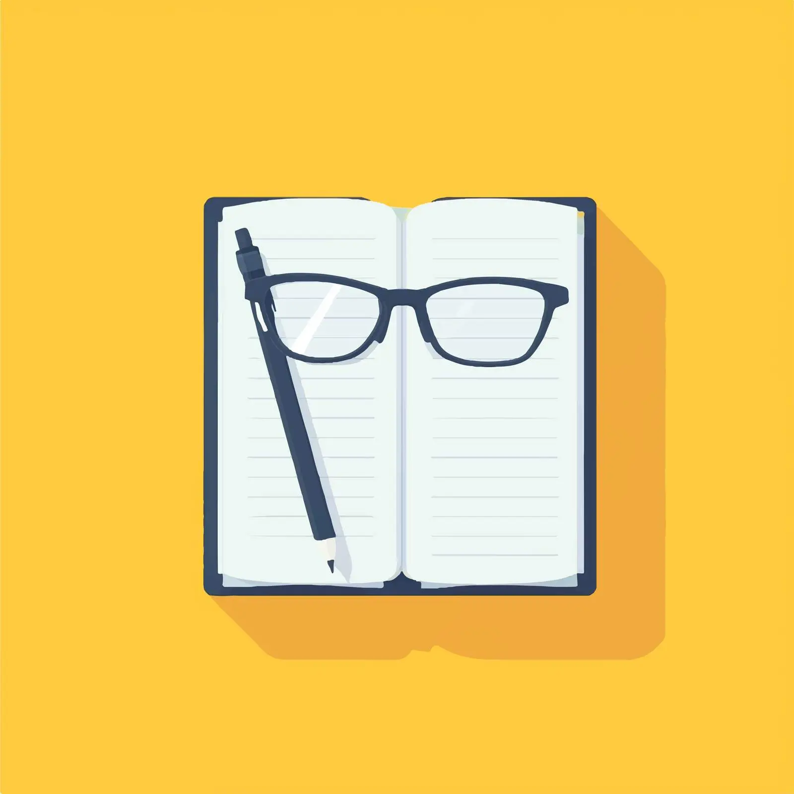 Flat Vector Illustration of Reporter Notebook — free download from Dotvec