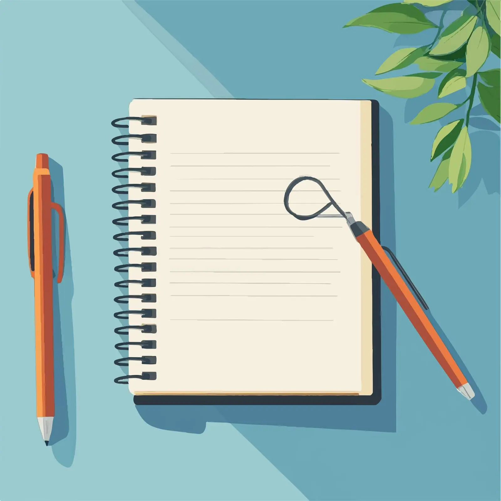 Flat Vector Illustration of Reporter Notebook — free download from Dotvec