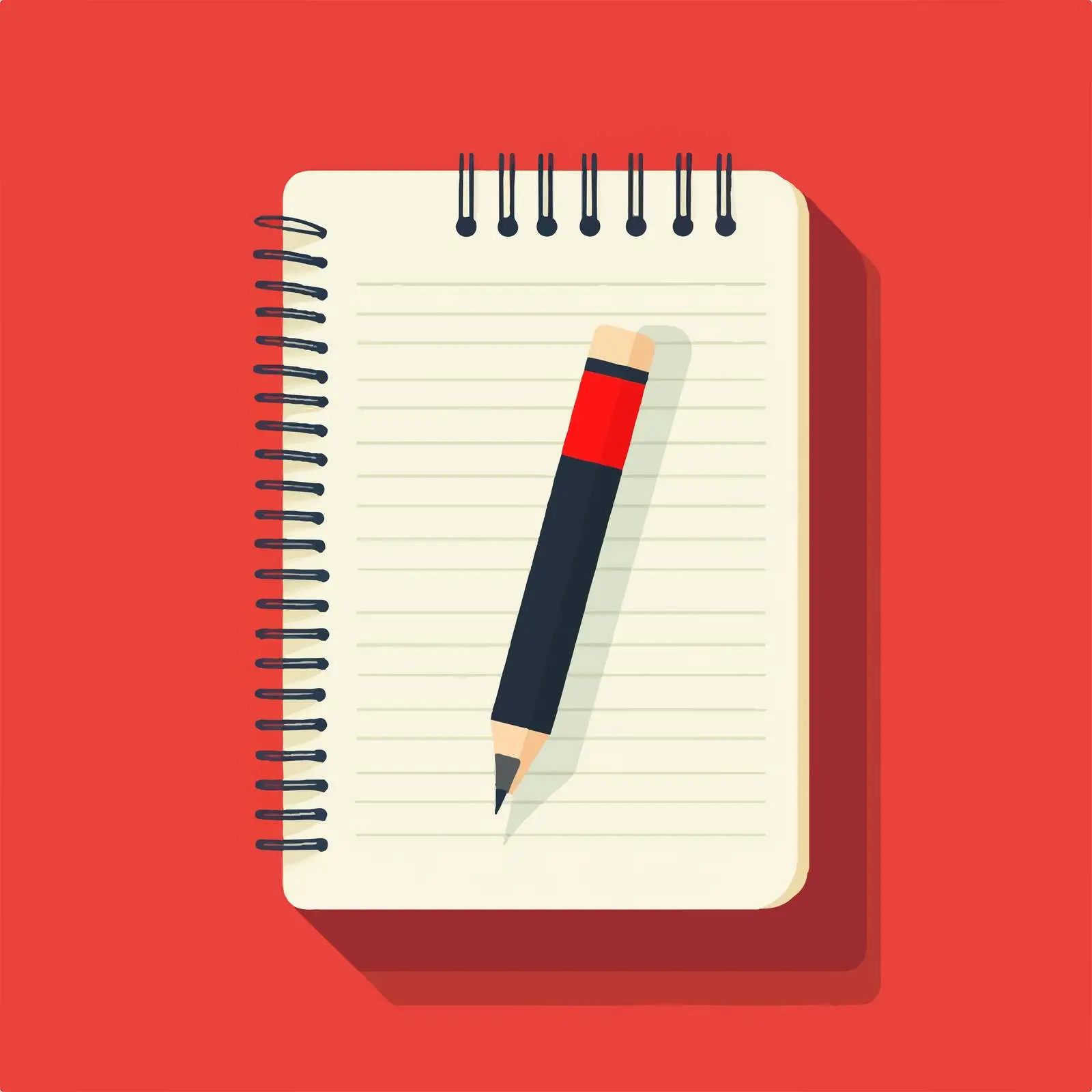 Flat Vector Illustration of Reporter Notebook — free download from Dotvec