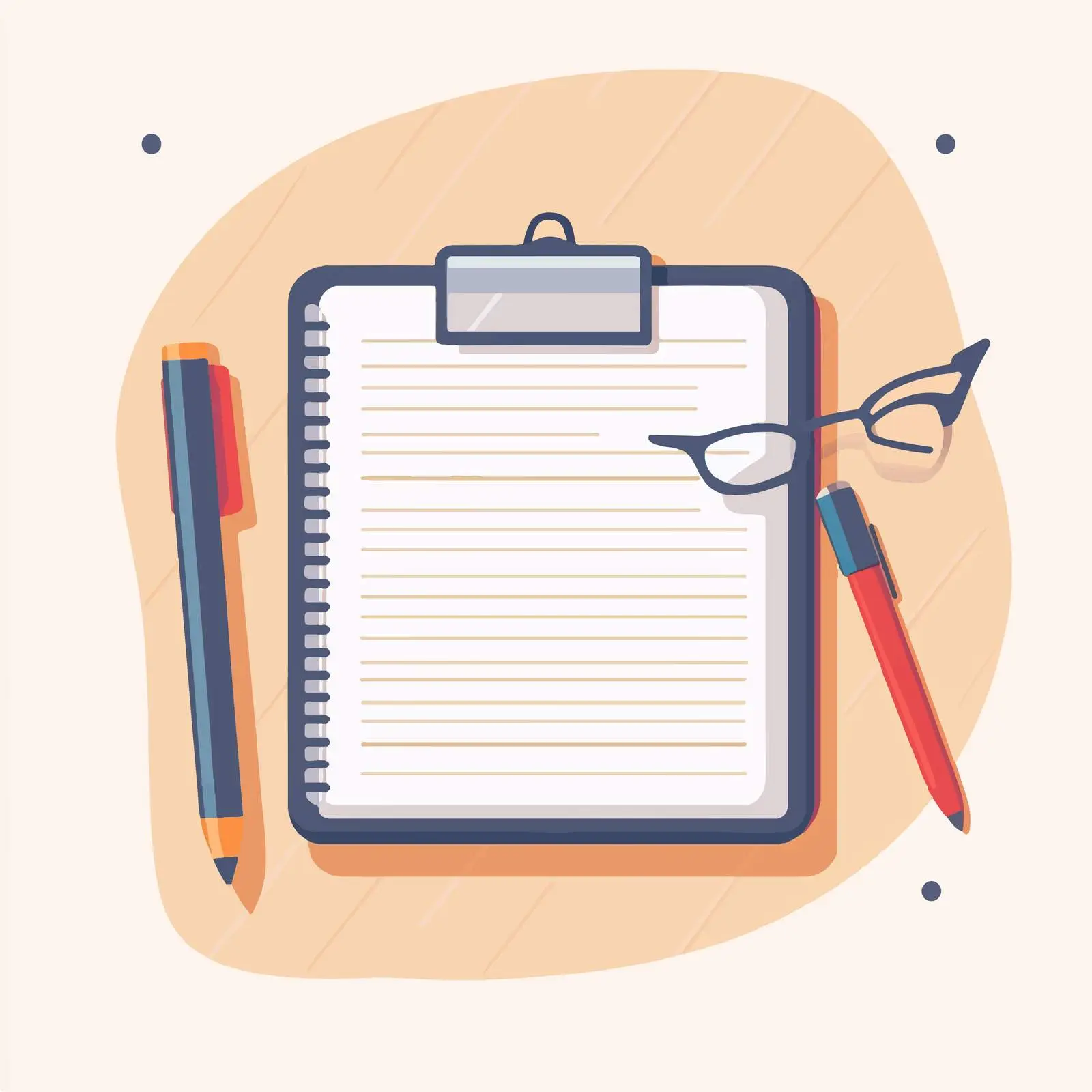 Flat Vector Illustration of Reporter Notebook — free download from Dotvec