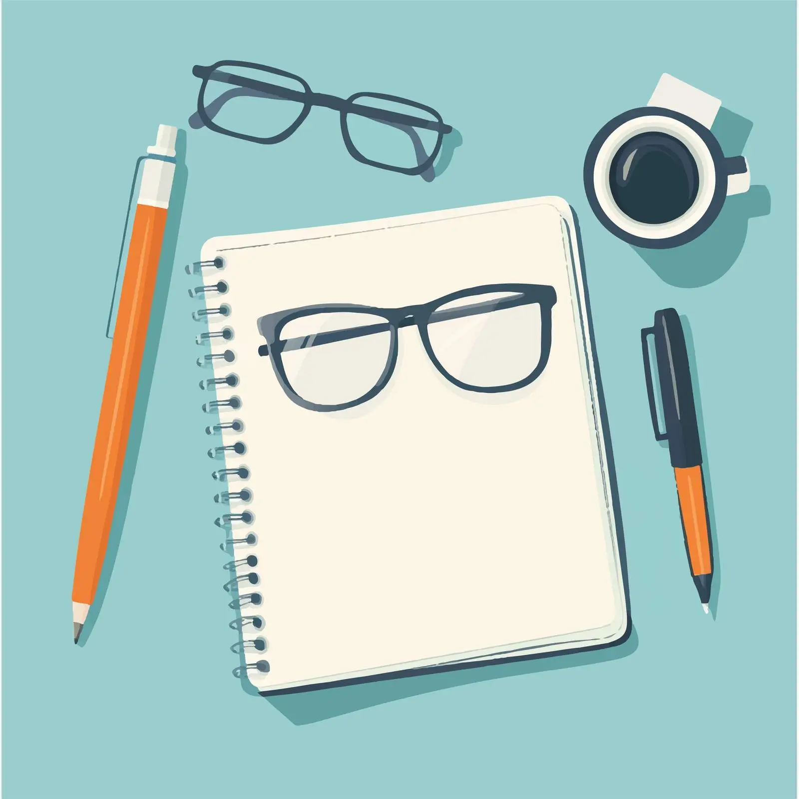 Flat Vector Illustration of Reporter Notebook — free download from Dotvec