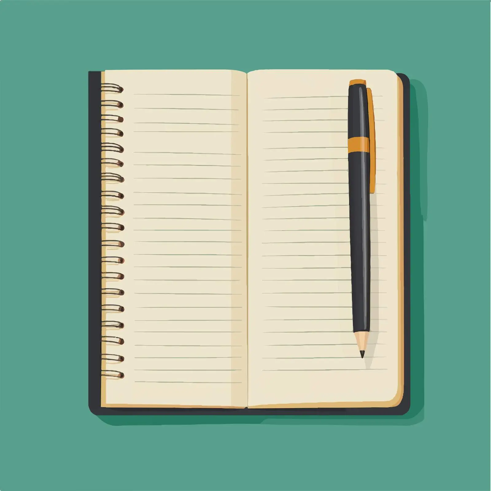 Flat Vector Illustration of Reporter Notebook — free download from Dotvec