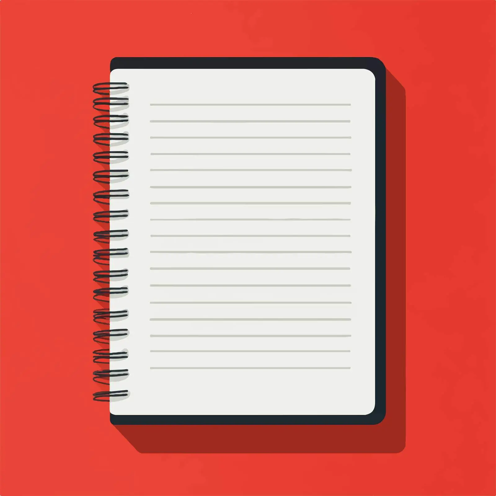 Flat Vector Illustration of Reporter Notebook — free download from Dotvec