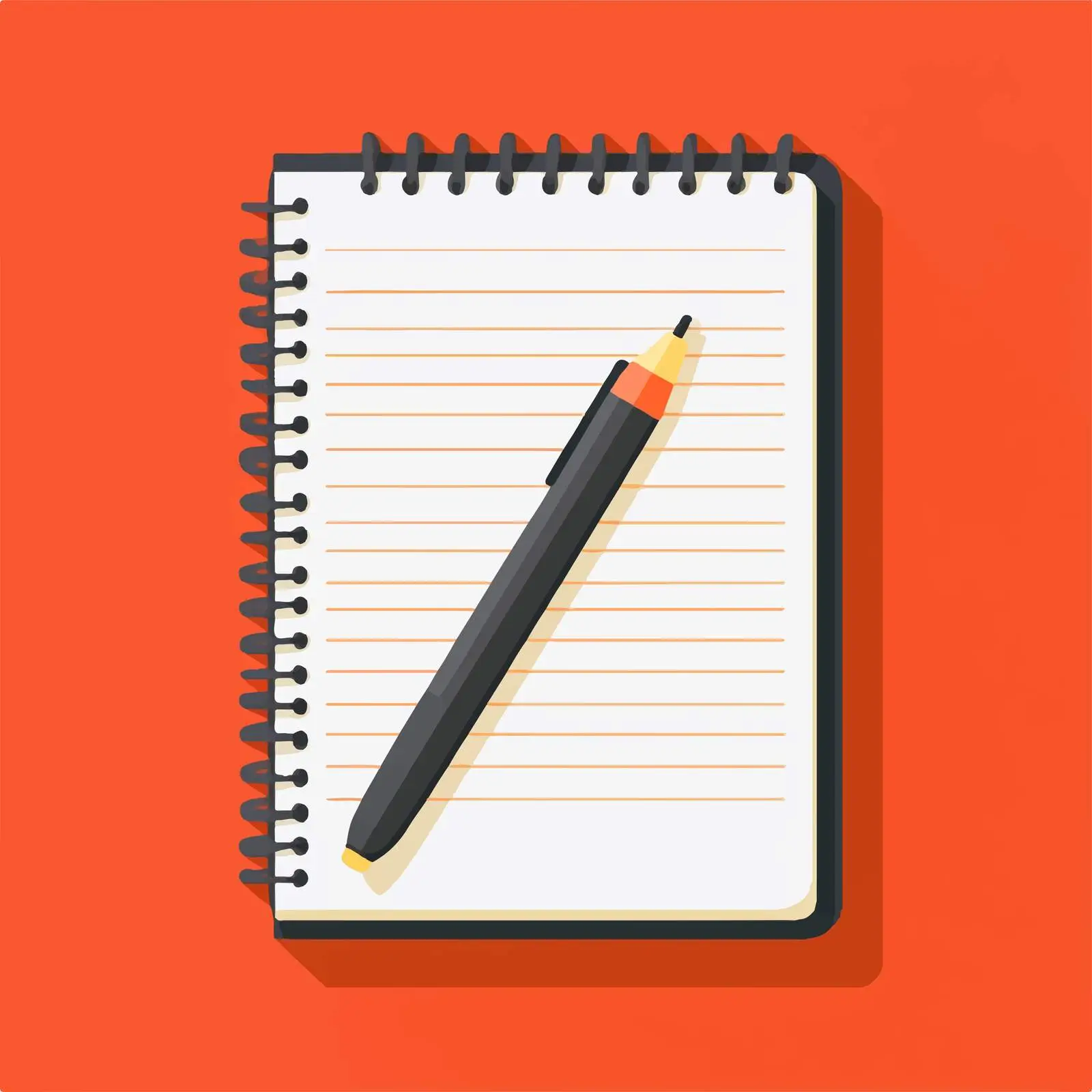Flat Vector Illustration of Reporter Notebook Paper — free download from Dotvec