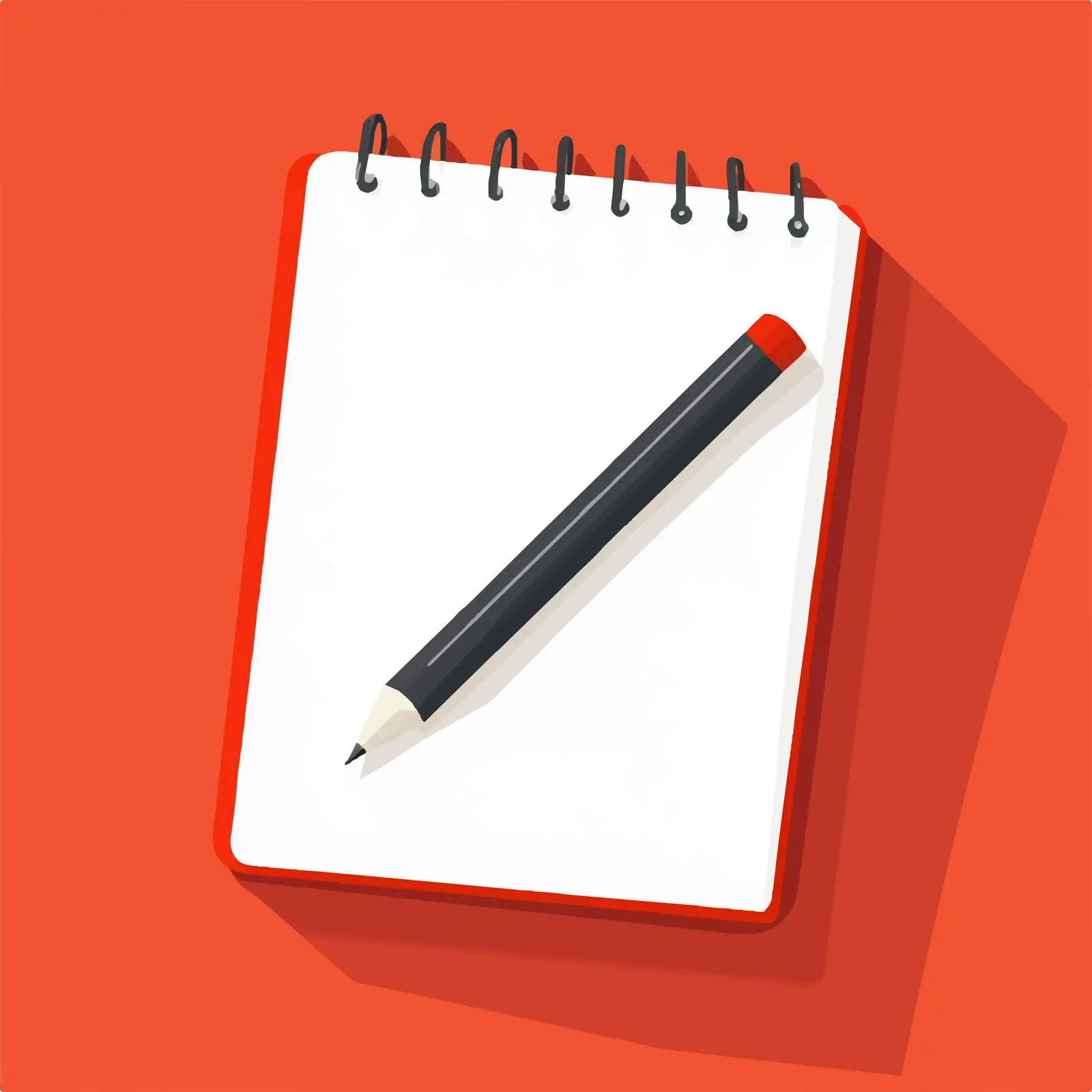 Flat Vector Illustration of Reporter Notebook Paper — free download from Dotvec