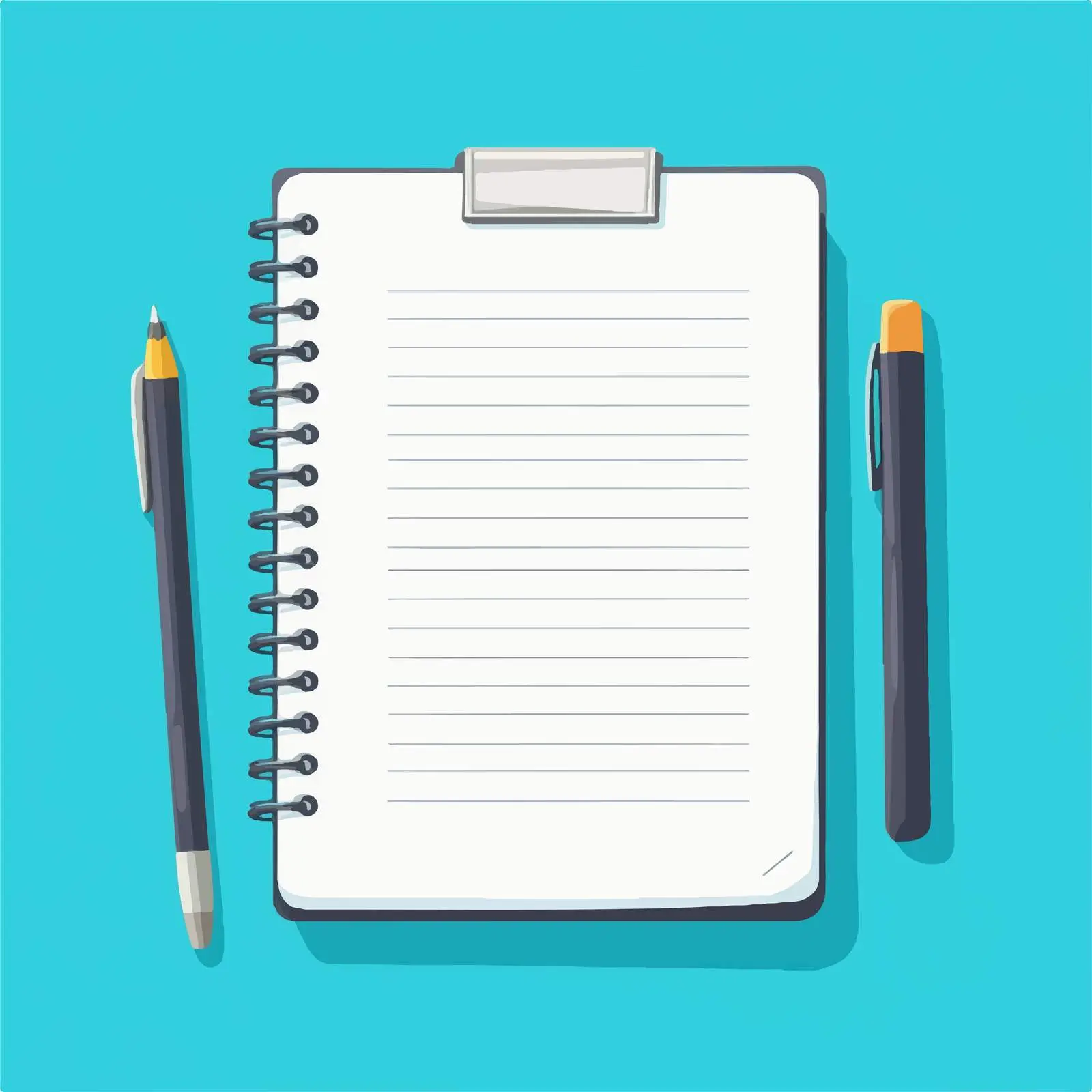 Flat Vector Illustration of Reporter Notebook Paper — free download from Dotvec