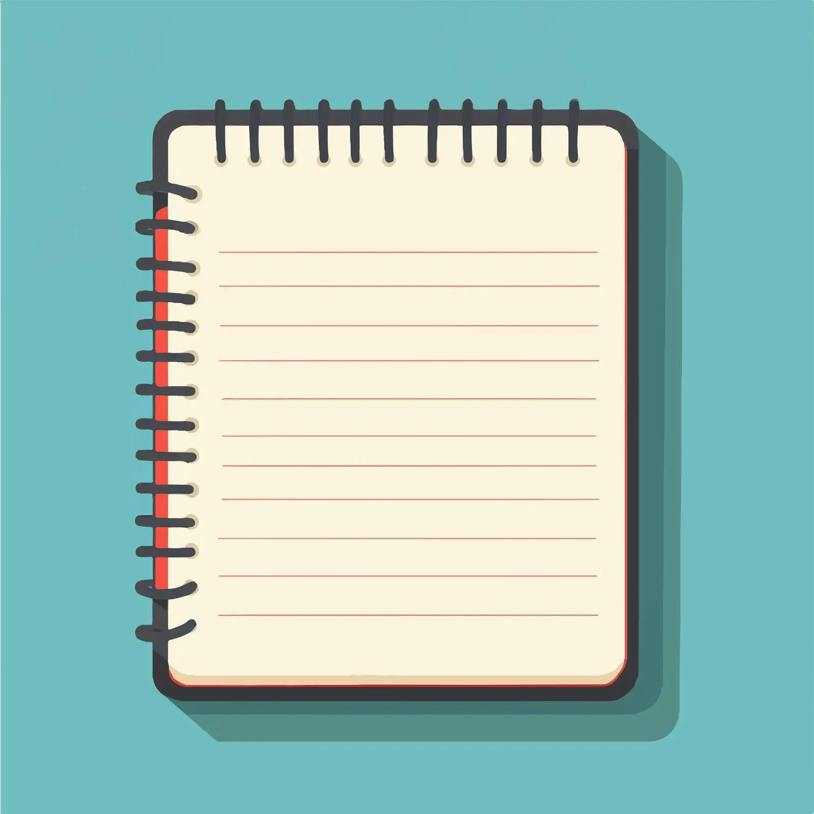 Flat Vector Illustration of Notebook Paper — free download from Dotvec