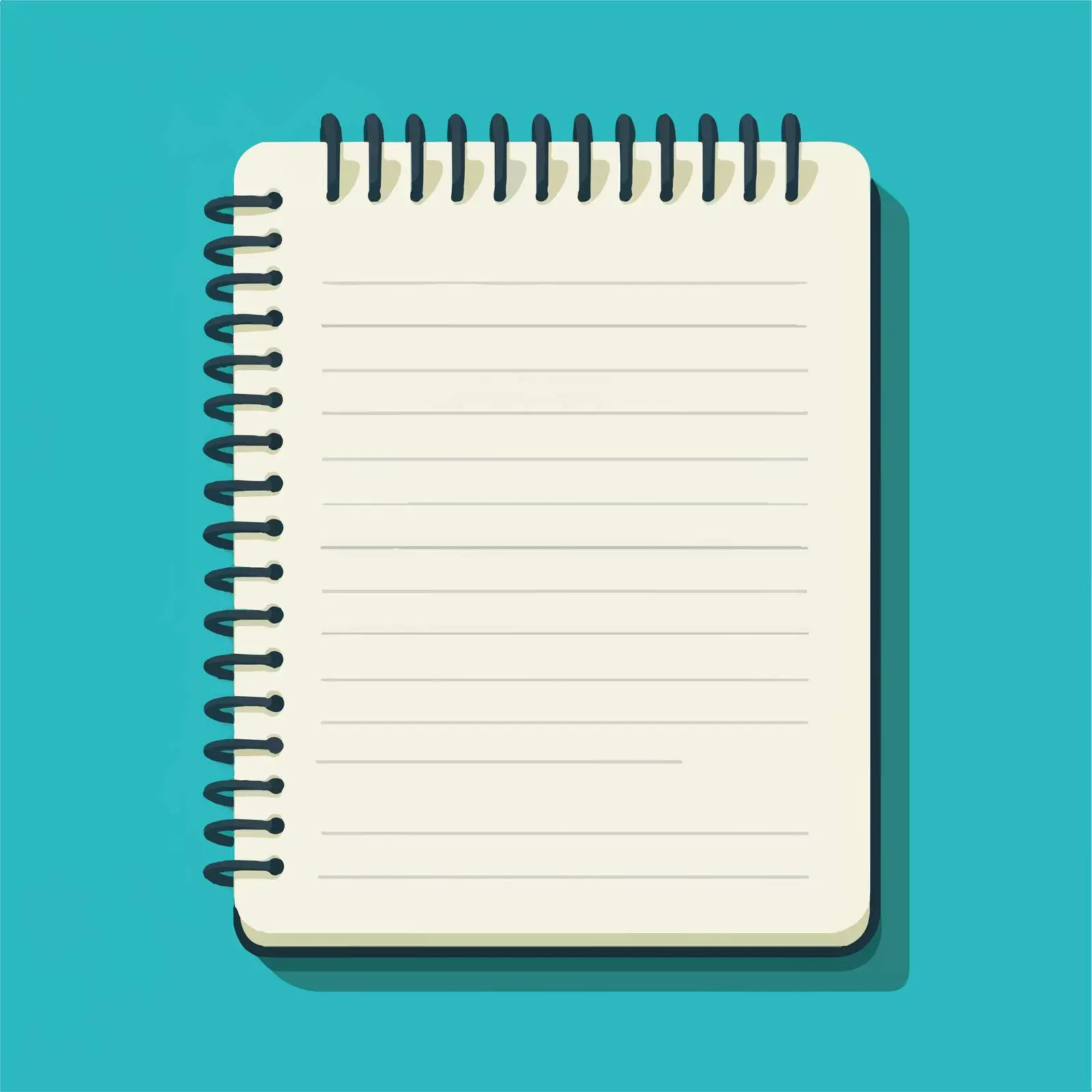 Flat Vector Illustration of Notebook Paper — free download from Dotvec