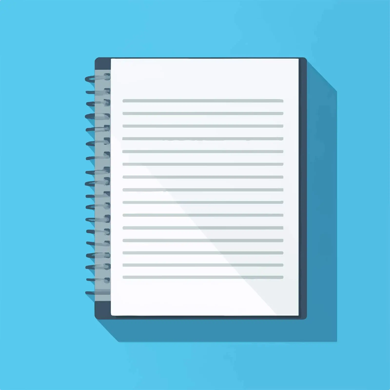 Flat Vector Illustration of Reporter Notebook Paper — free download from Dotvec