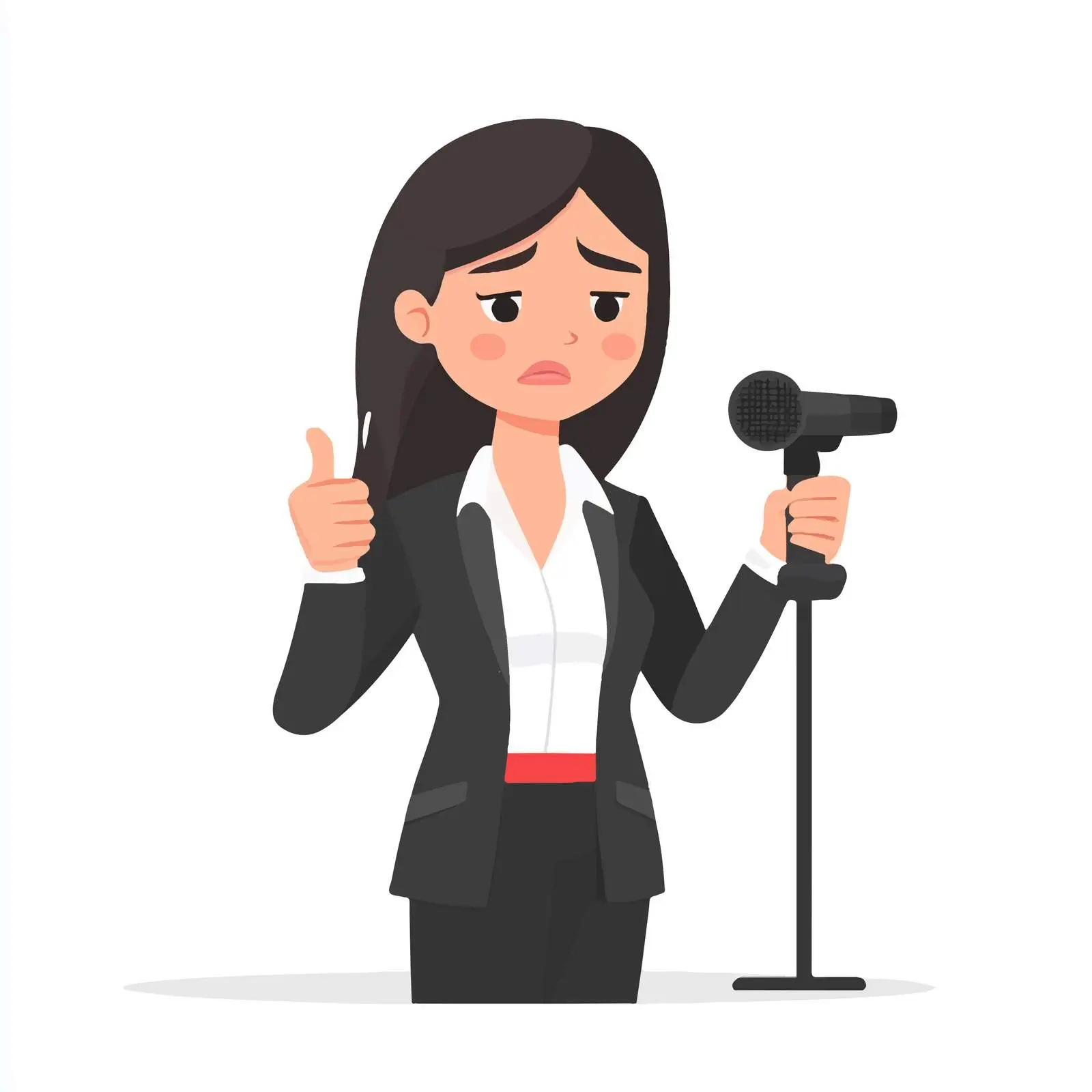 Woman Reporter Holding Microphone for News Broadcast — free download from Dotvec
