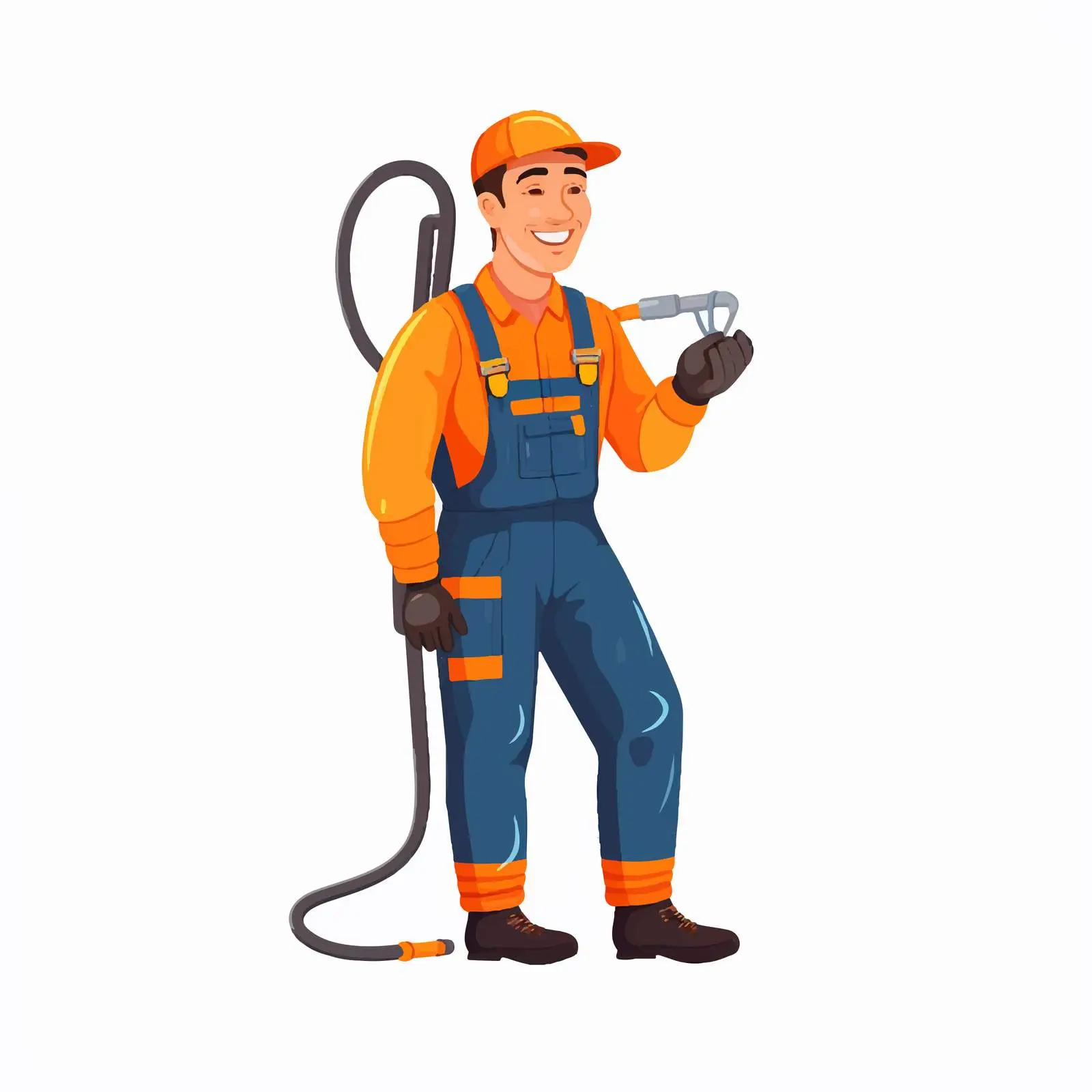 Residential Plumbing Drain Cleaning Service Worker — free download from Dotvec