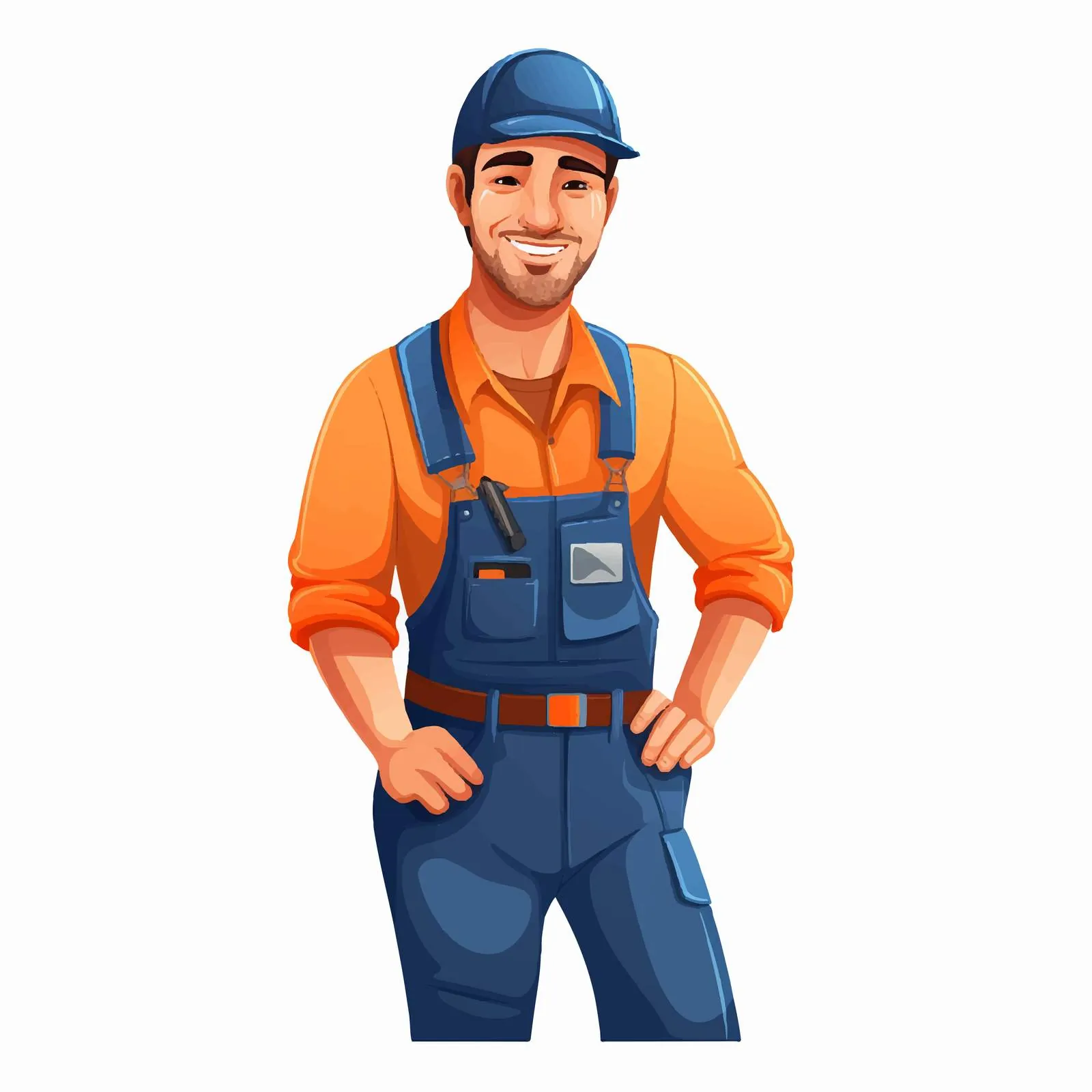 Residential Plumbing Drain Cleaning Service Worker Vector — free download from Dotvec